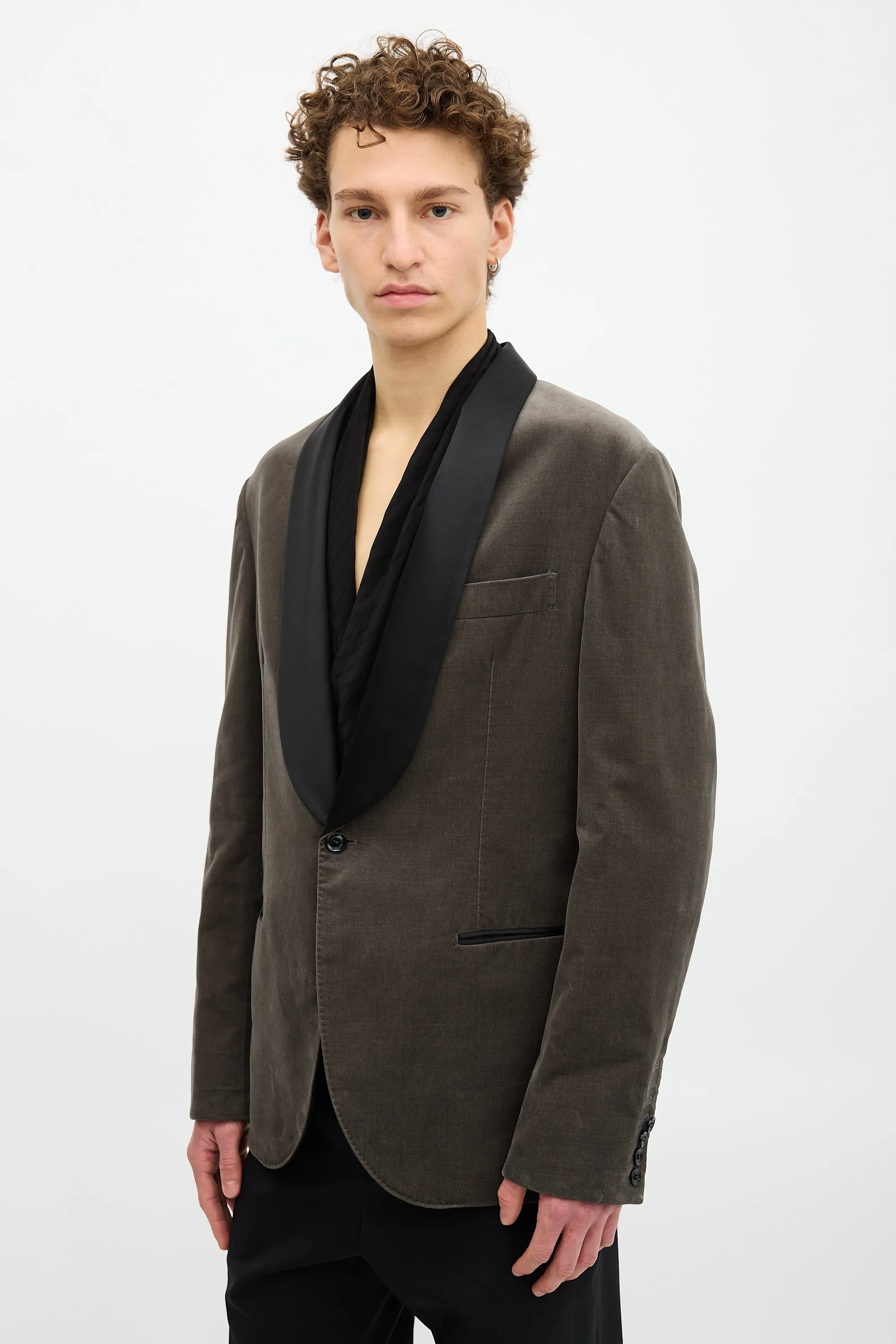 Velvet Tuxedo Blazer sold by VSP Consignment product image thumbnail 3