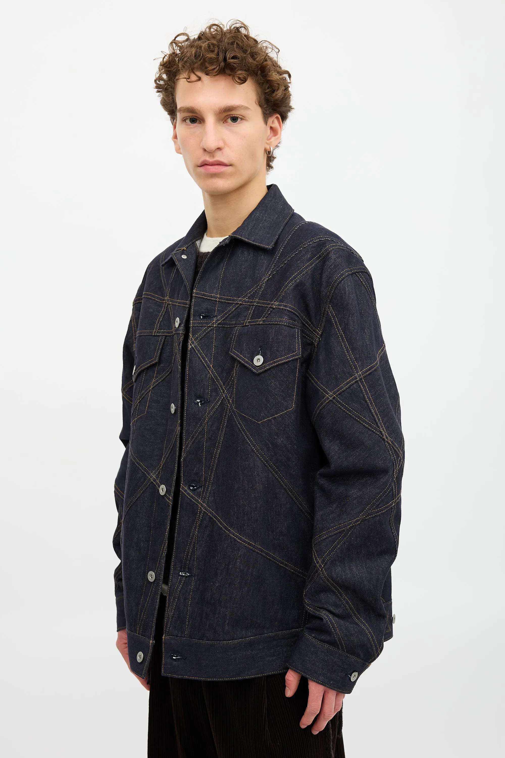 FW 2023 Patchwork Denim Jacket sold by VSP Consignment product image thumbnail 3