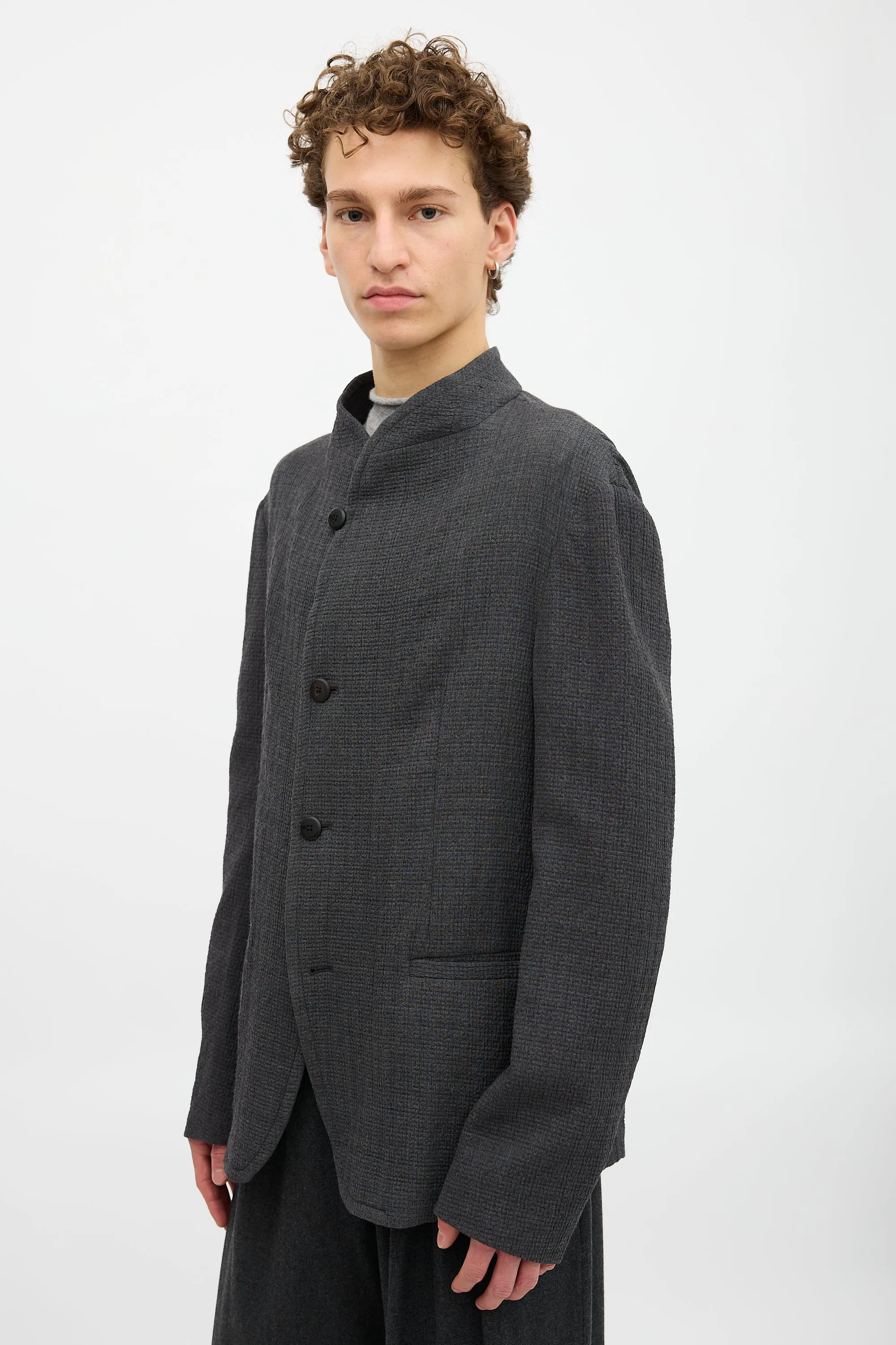 Puckered Stand Collar Jacket sold by VSP Consignment product image thumbnail 3