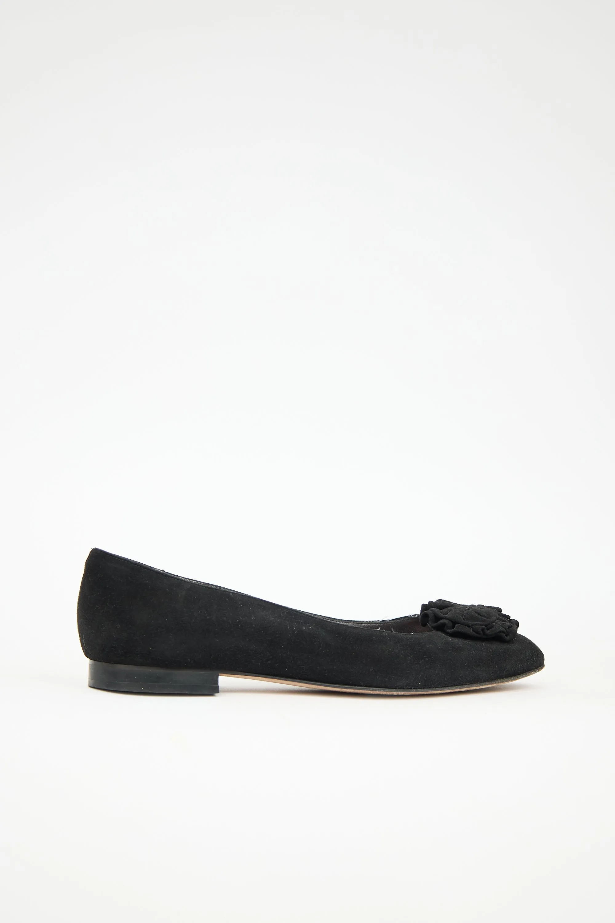Suede Rosette Flat sold by VSP Consignment