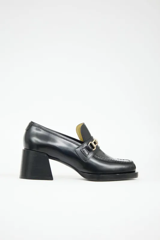 Leather Heeled Loafer sold by VSP Consignment