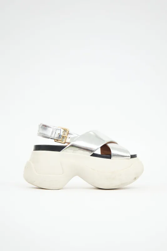 Mirrored Leather Fussbett Sandal sold by VSP Consignment