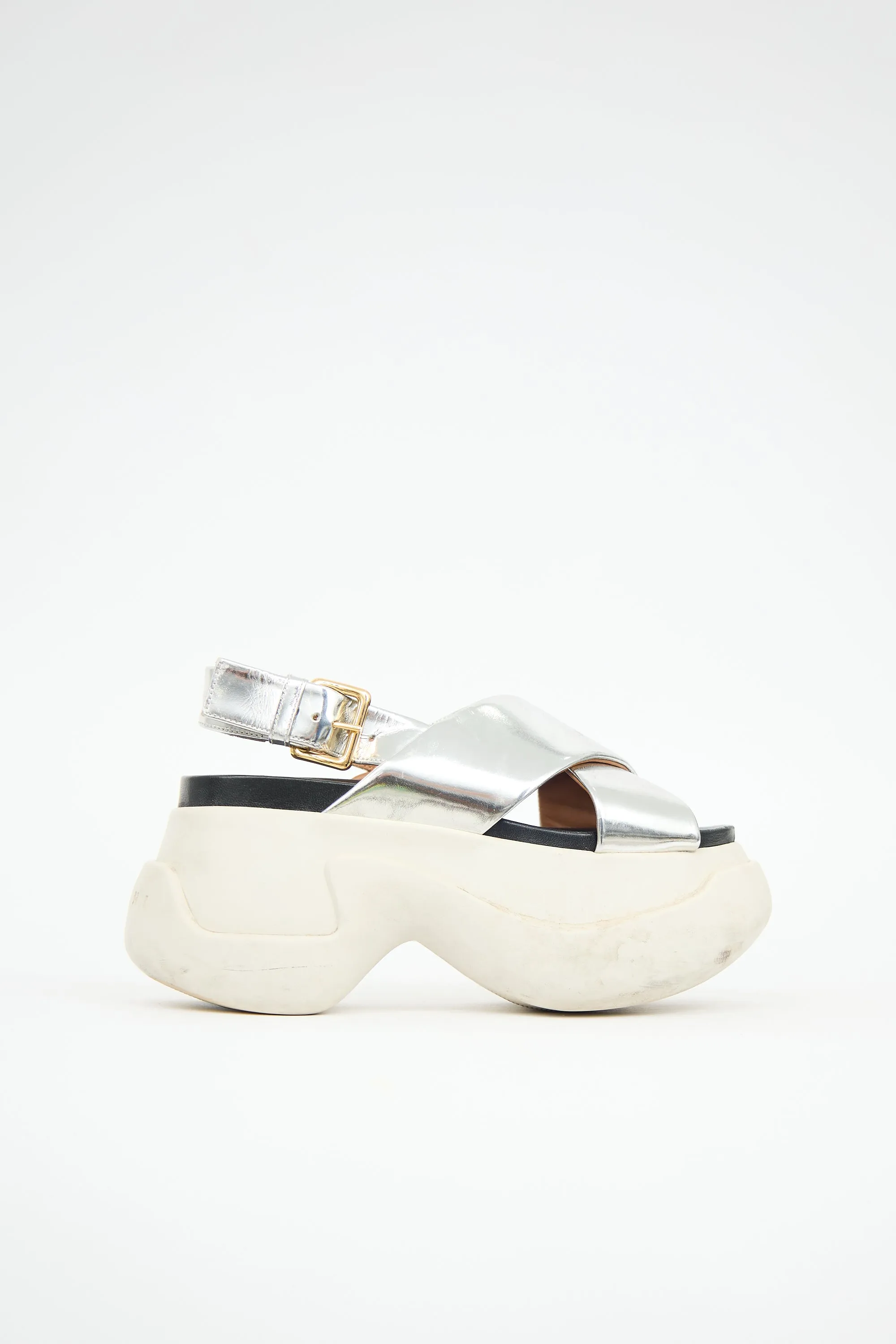 Mirrored Leather Fussbett Sandal sold by VSP Consignment