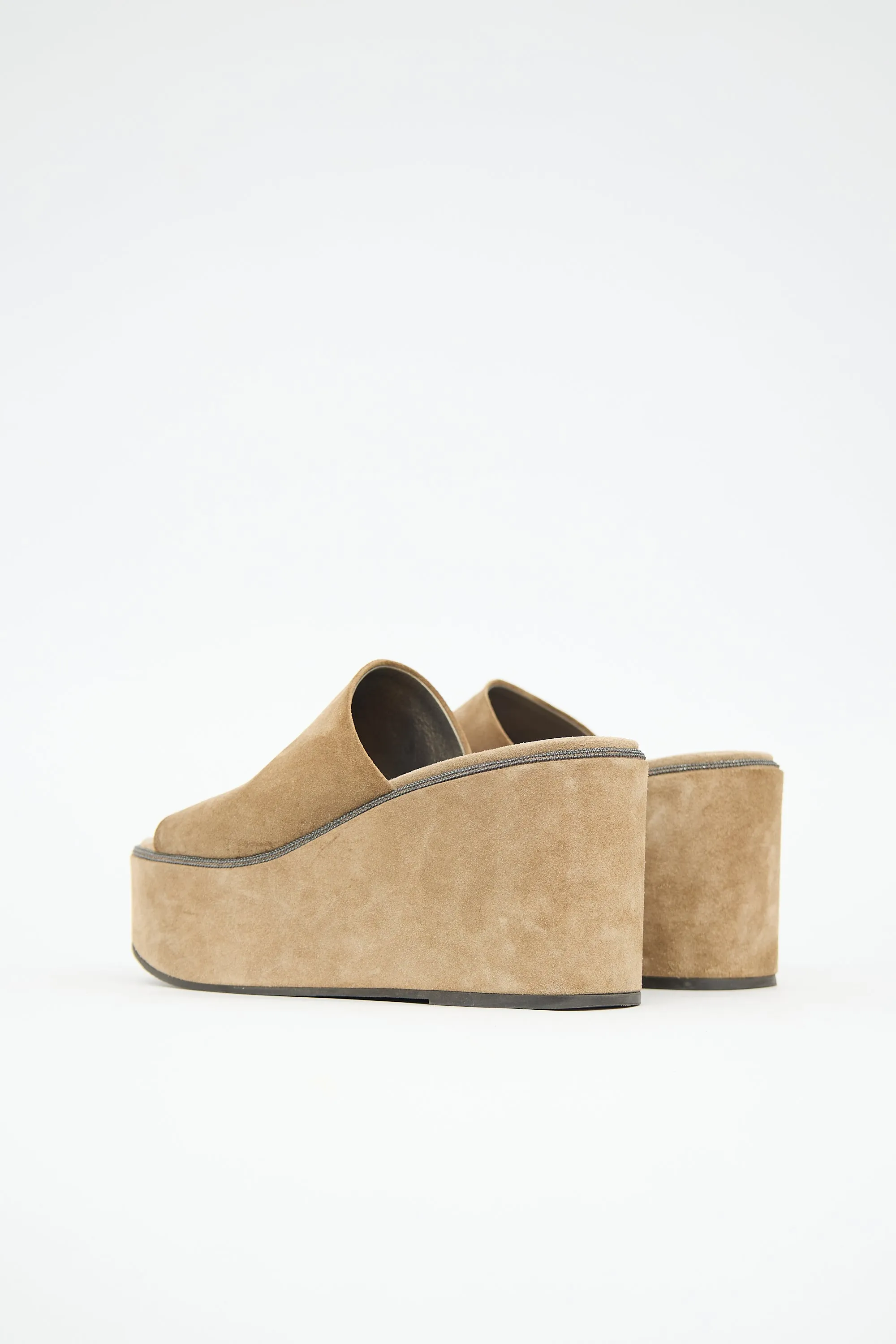 Suede Monili Platform Sandal sold by VSP Consignment product image thumbnail 4