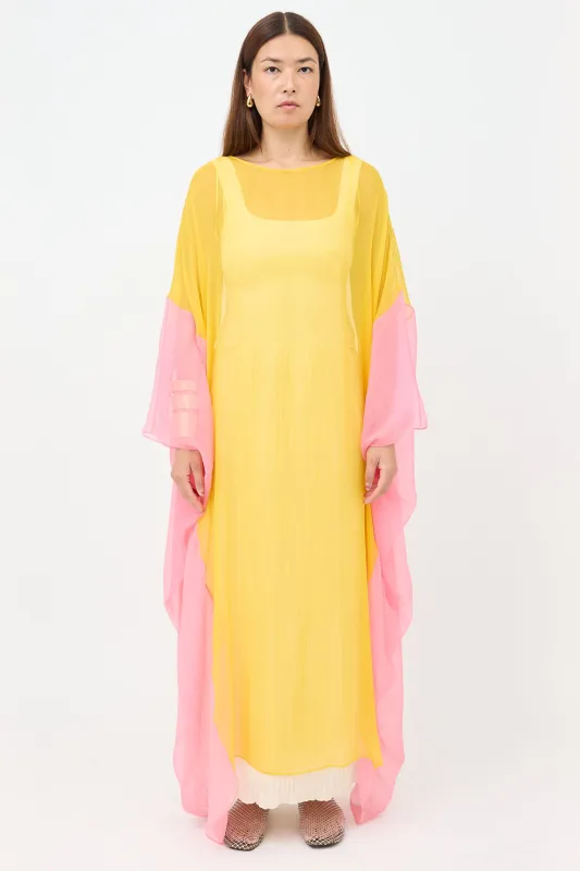 Silk Sheer Two Tone Dress sold by VSP Consignment