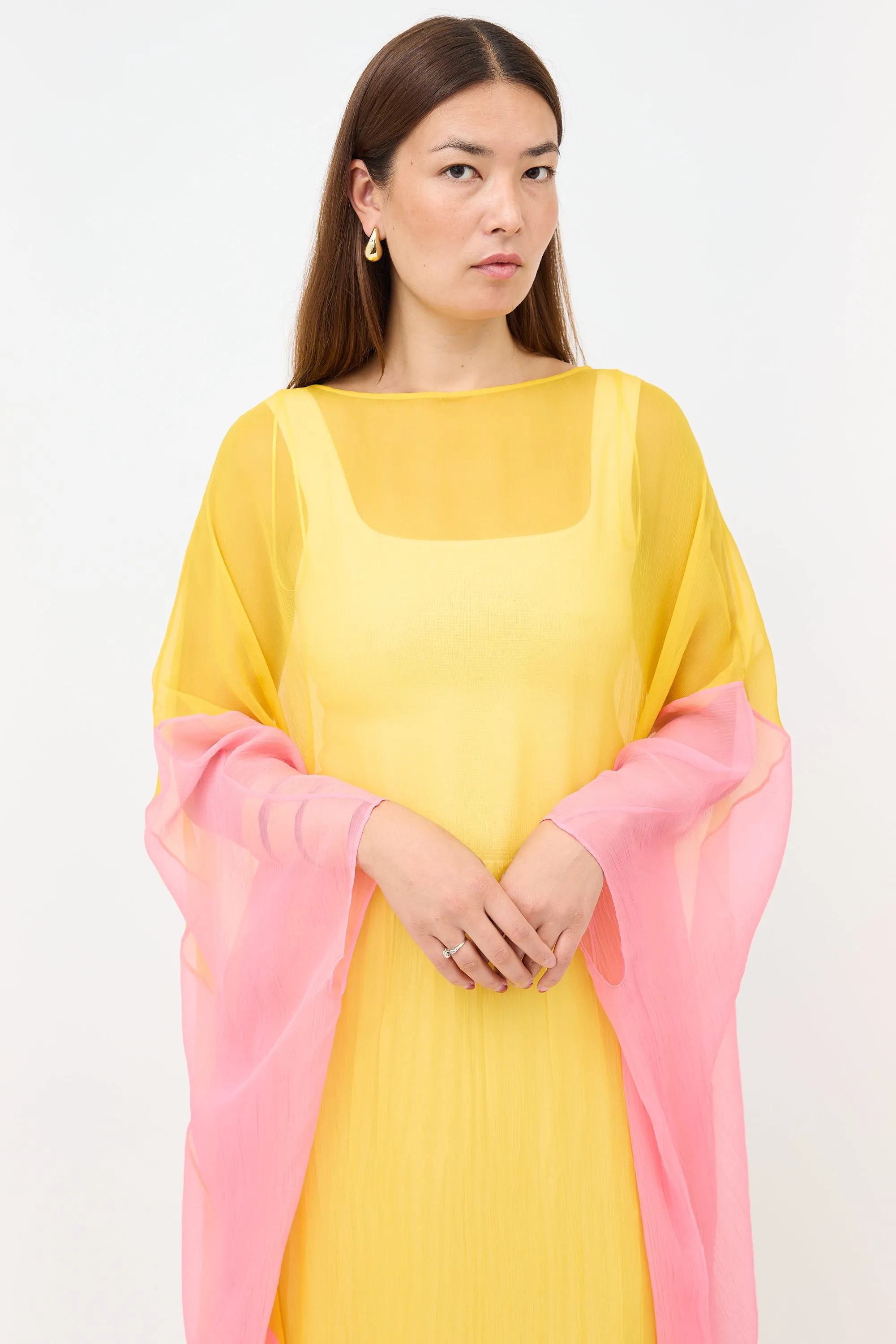 Silk Sheer Two Tone Dress sold by VSP Consignment product image thumbnail 3