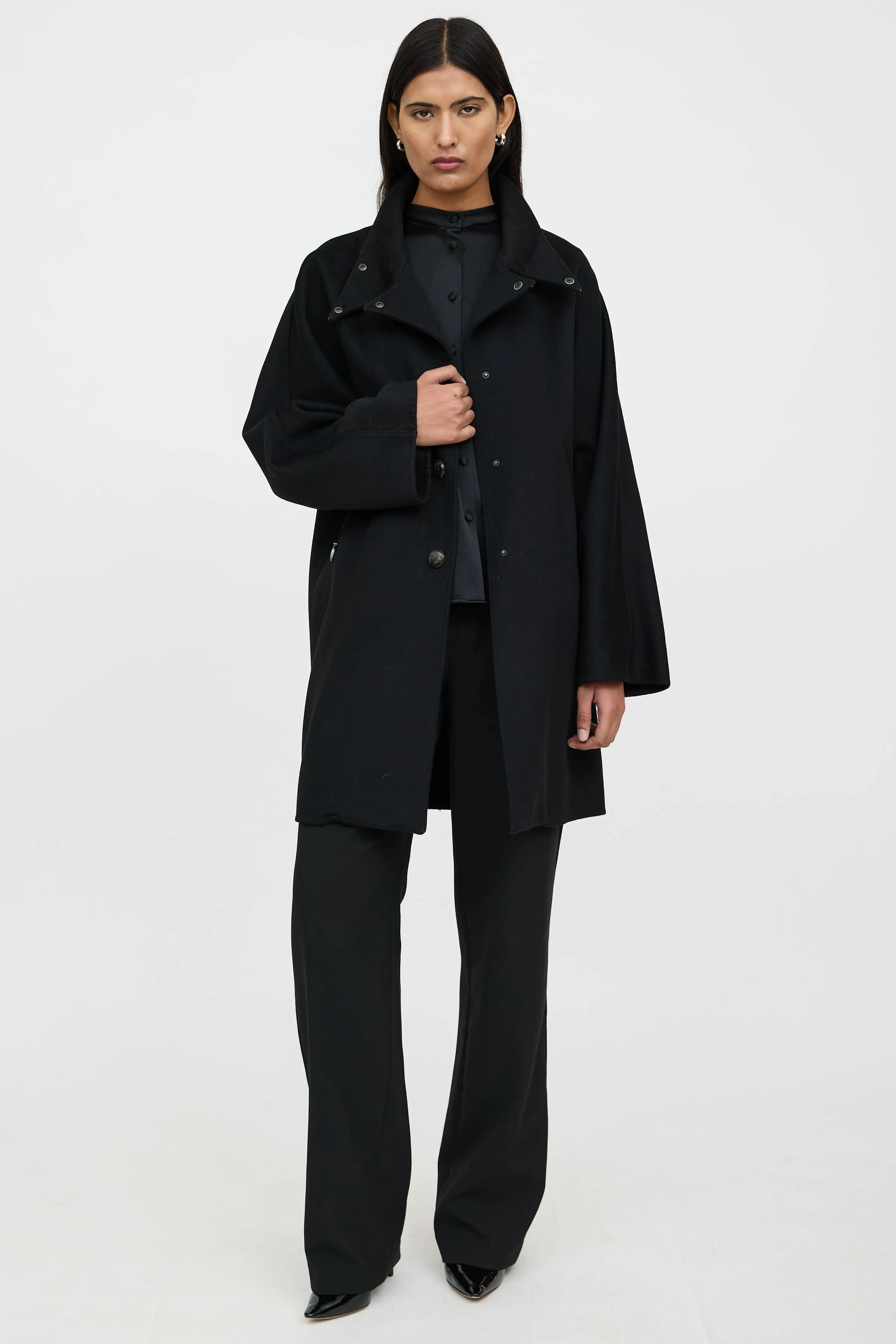 Wool Pointed Collar Coat sold by VSP Consignment product image thumbnail 5