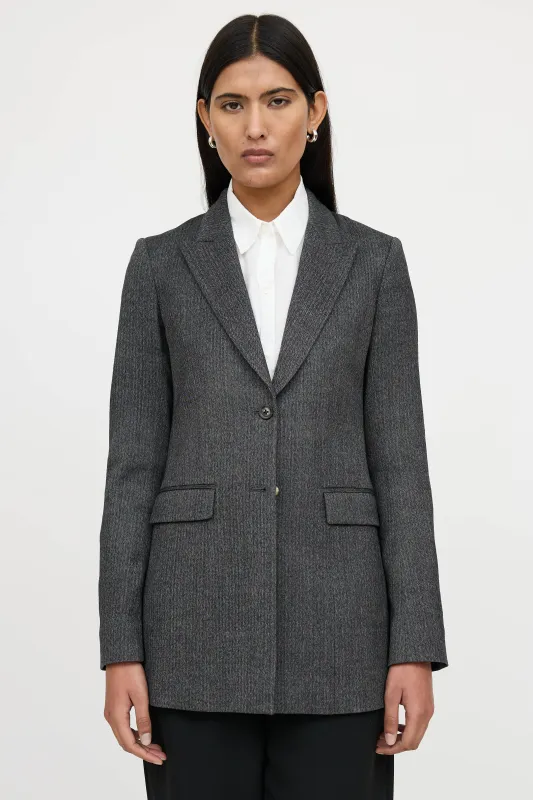 Wool Herringbone Blazer sold by VSP Consignment
