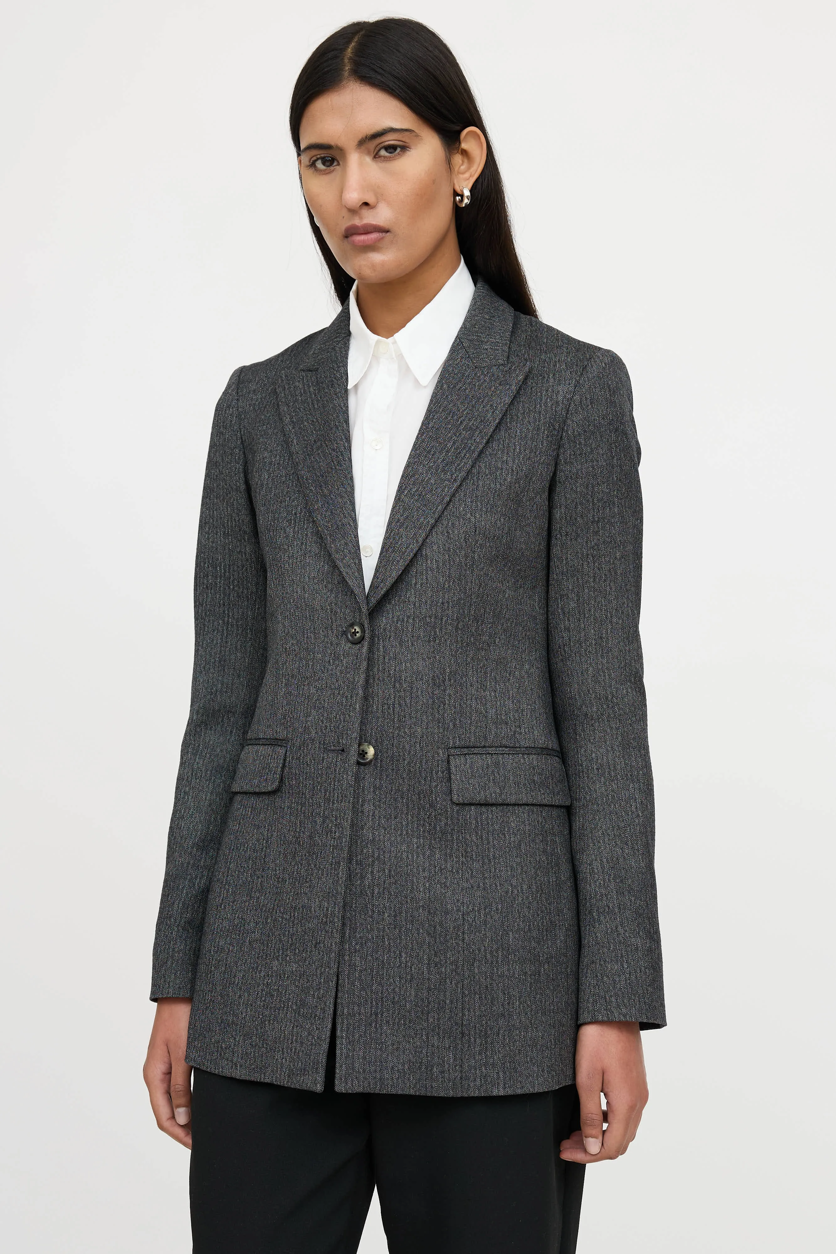 Wool Herringbone Blazer sold by VSP Consignment product image thumbnail 3