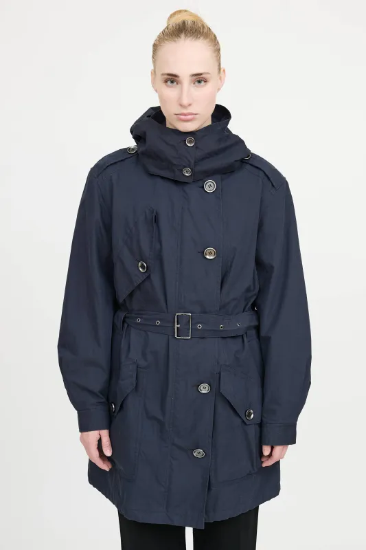 Hooded Belted Parka sold by VSP Consignment
