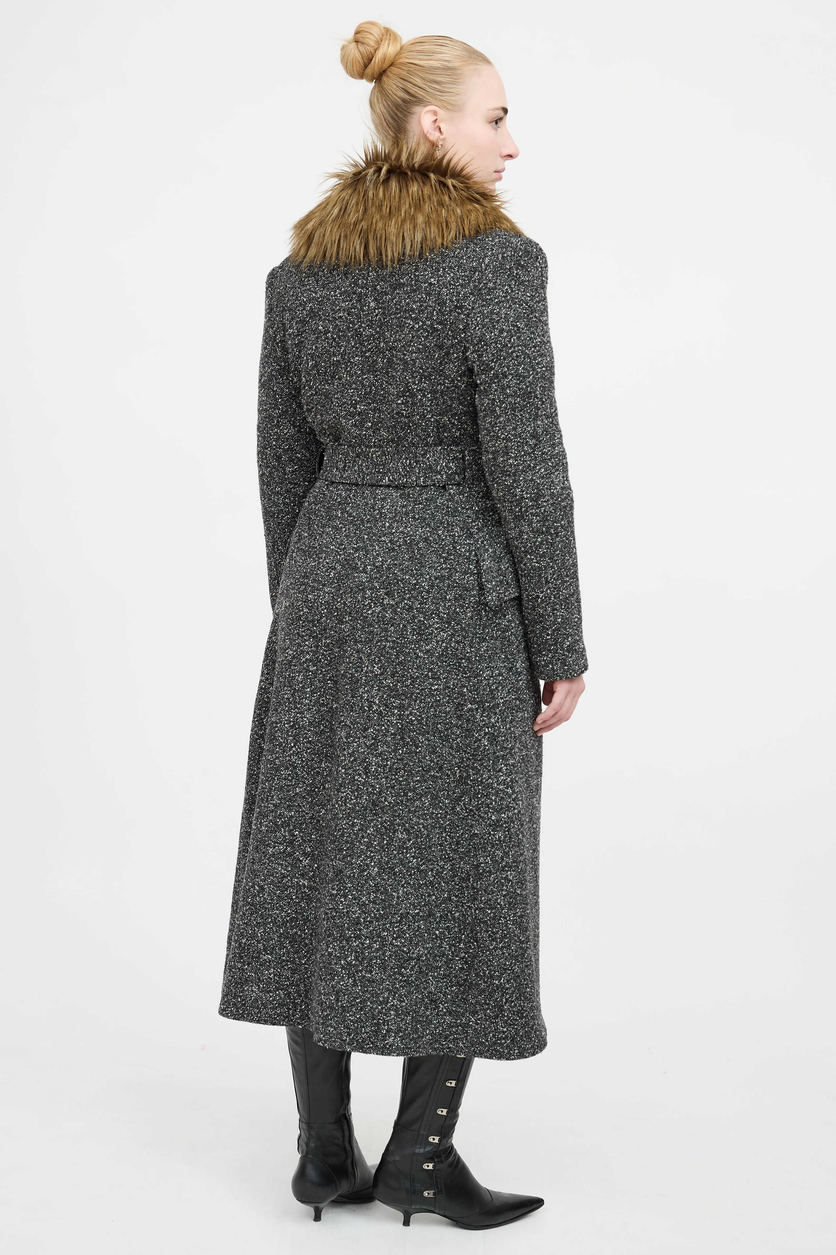 Wool Faux Fur Trim Coat sold by VSP Consignment product image thumbnail 4