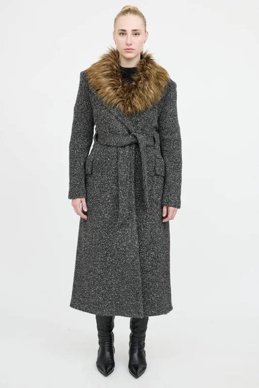 Wool Faux Fur Trim Coat sold by VSP Consignment
