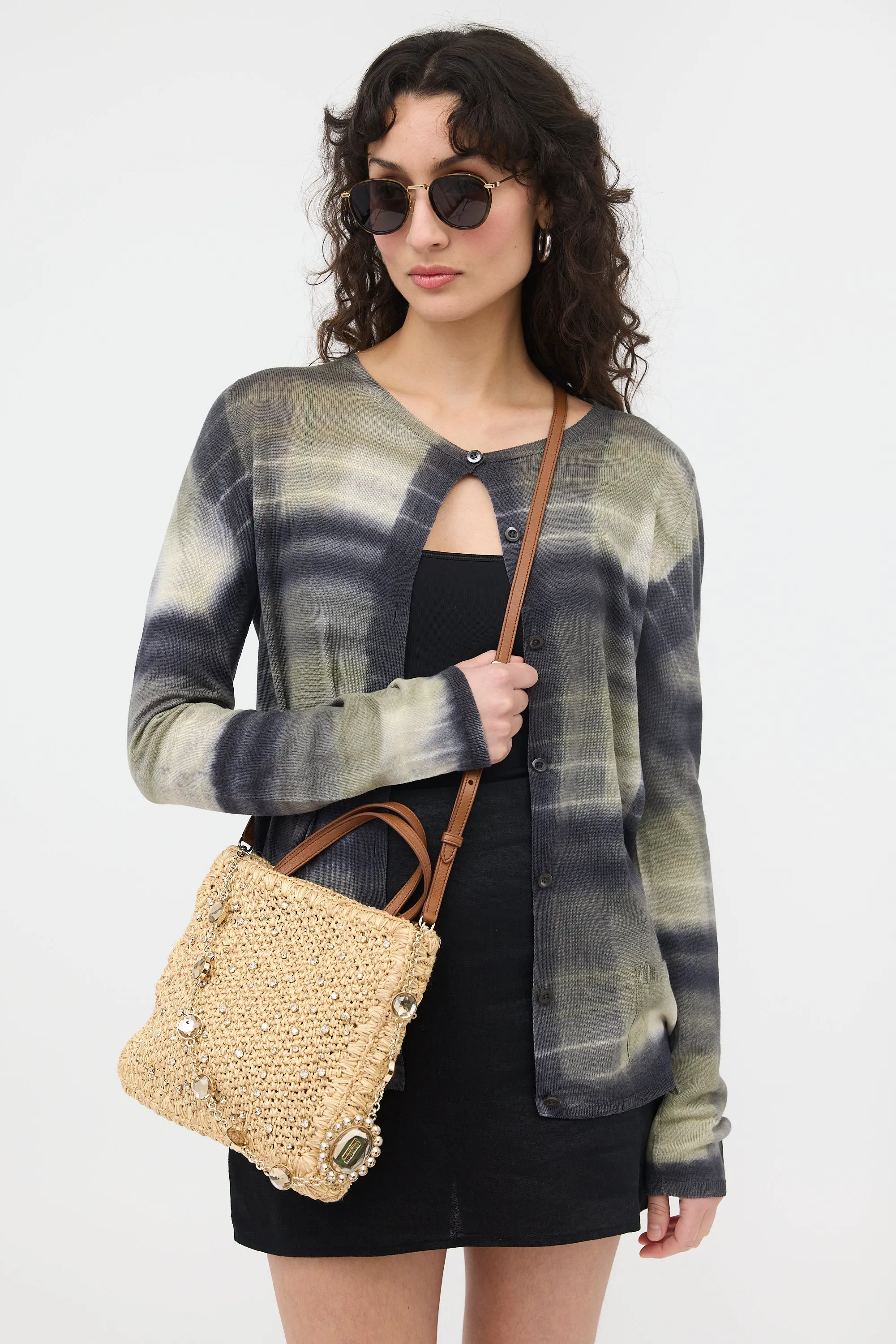 Raffia & Crystal Bag sold by VSP Consignment