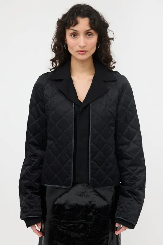 Satin Quilted Jacket sold by VSP Consignment