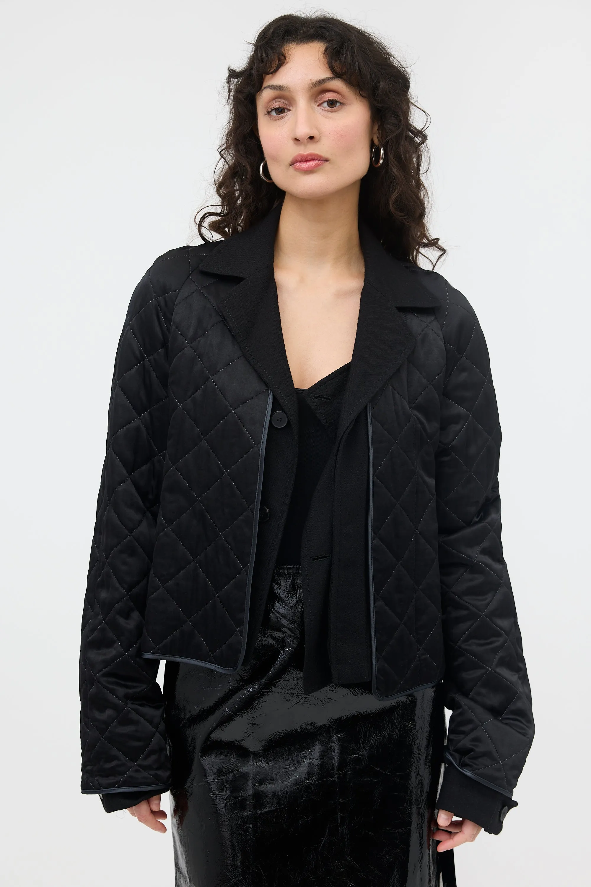 Satin Quilted Jacket sold by VSP Consignment product image thumbnail 3
