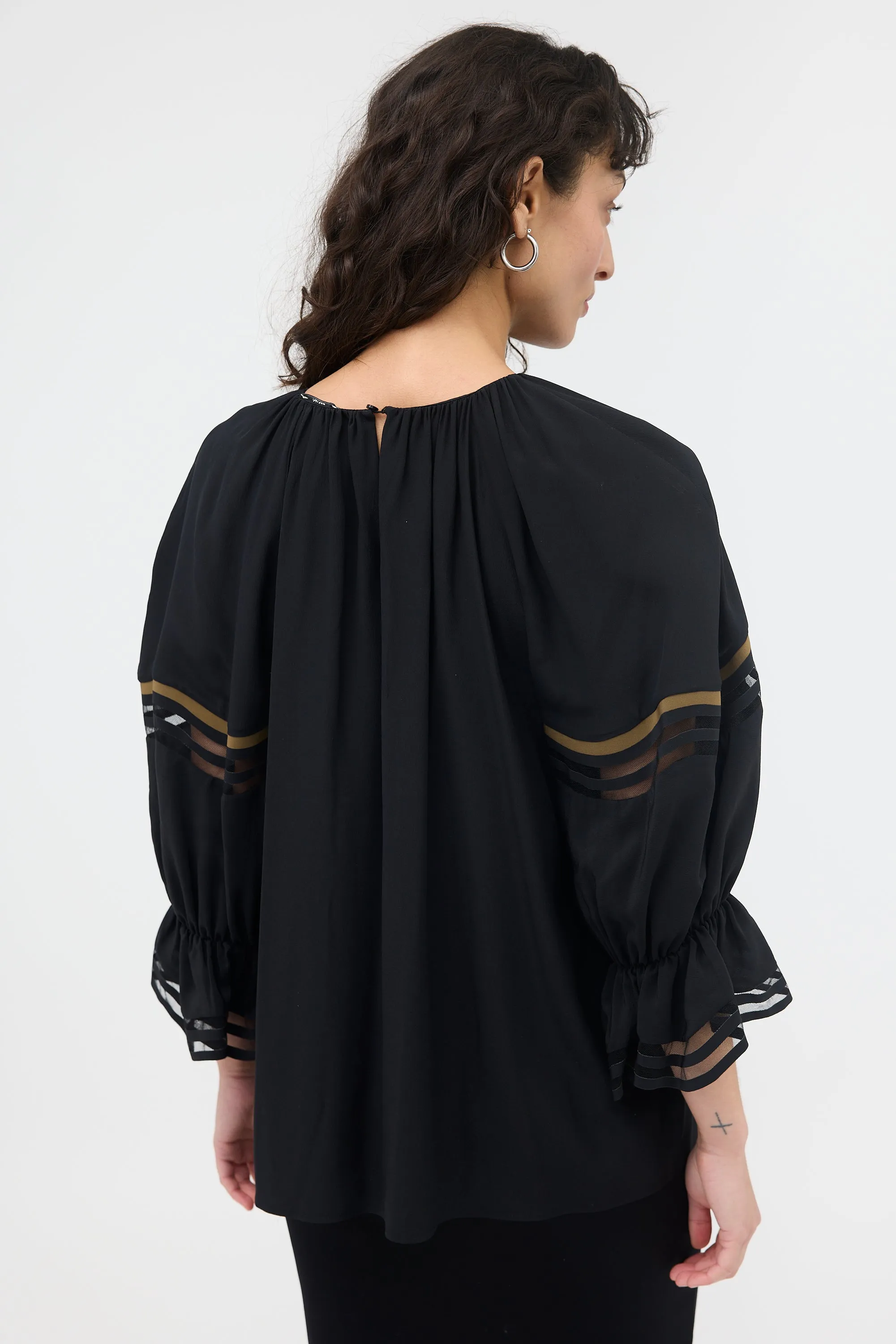 Silk Puff Sleeve Top sold by VSP Consignment product image thumbnail 4