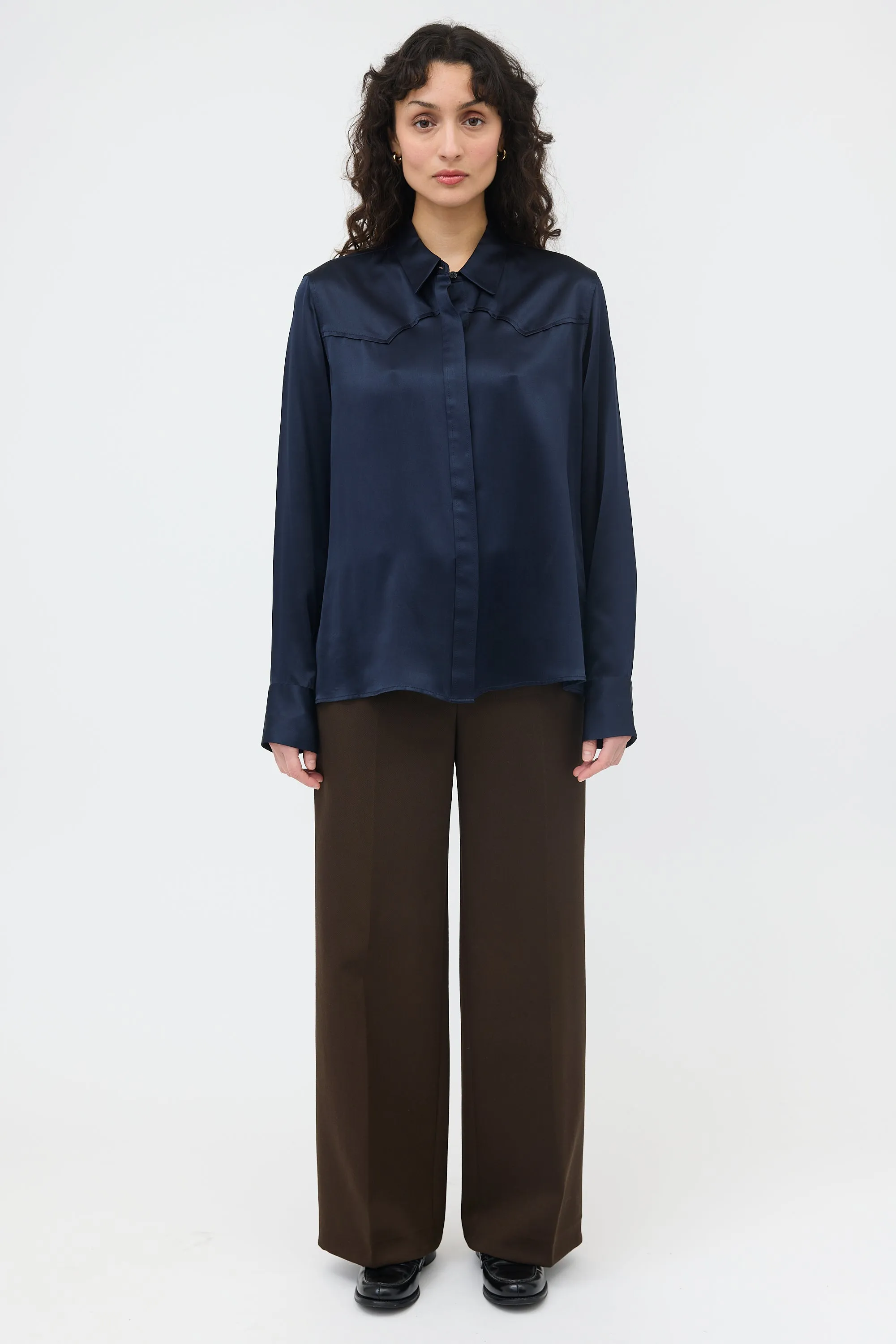 Silk Satin Shirt sold by VSP Consignment product image thumbnail 3