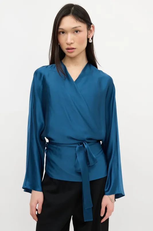 Silk Wrap Blouse made by The Row