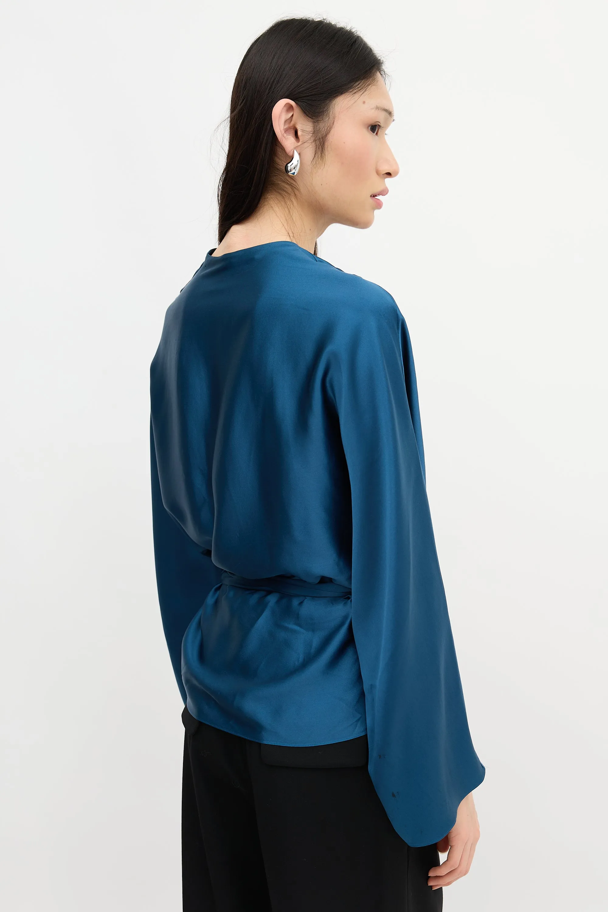 Silk Wrap Blouse sold by VSP Consignment product image thumbnail 4