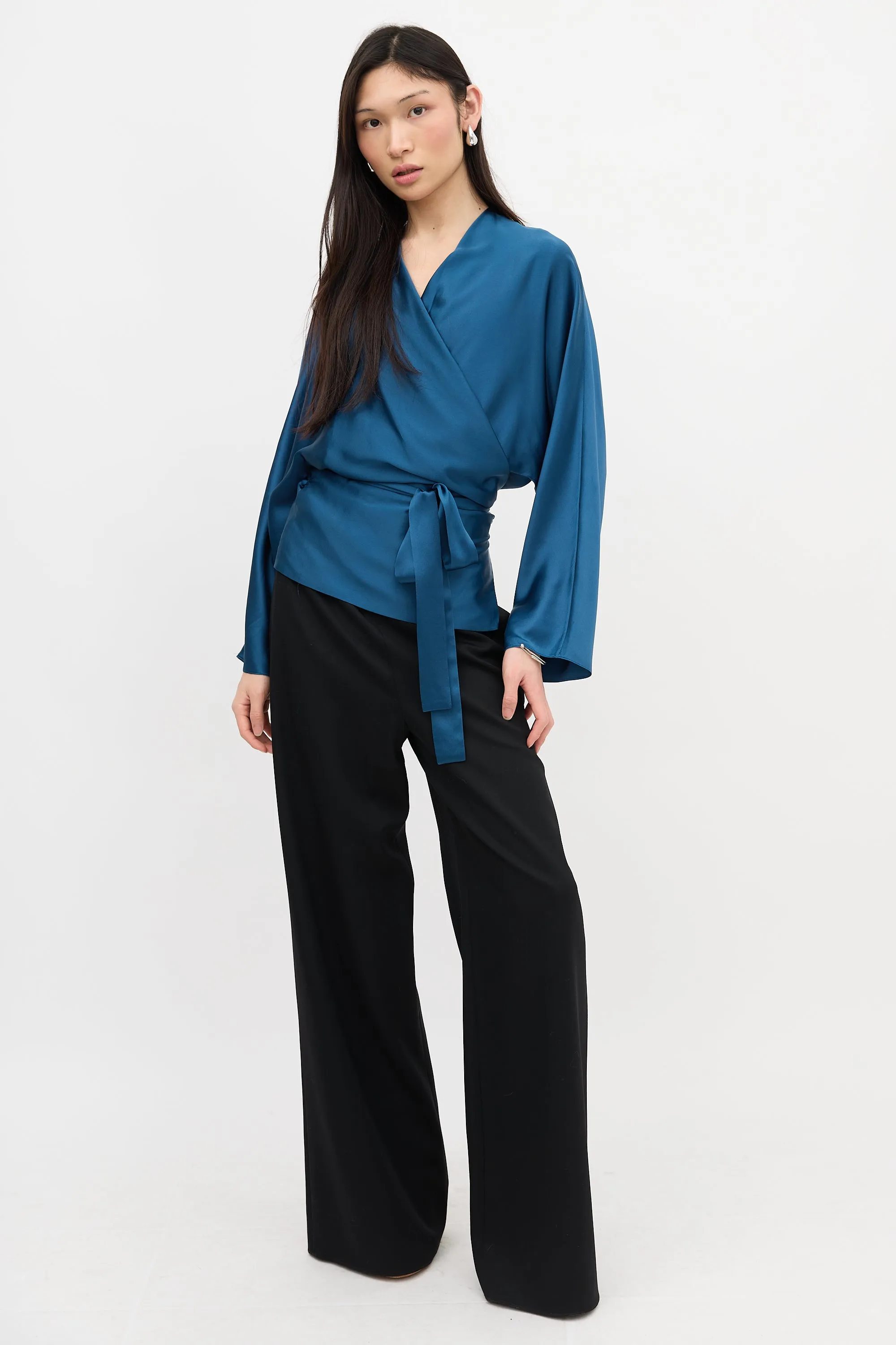 Silk Wrap Blouse sold by VSP Consignment product image thumbnail 5