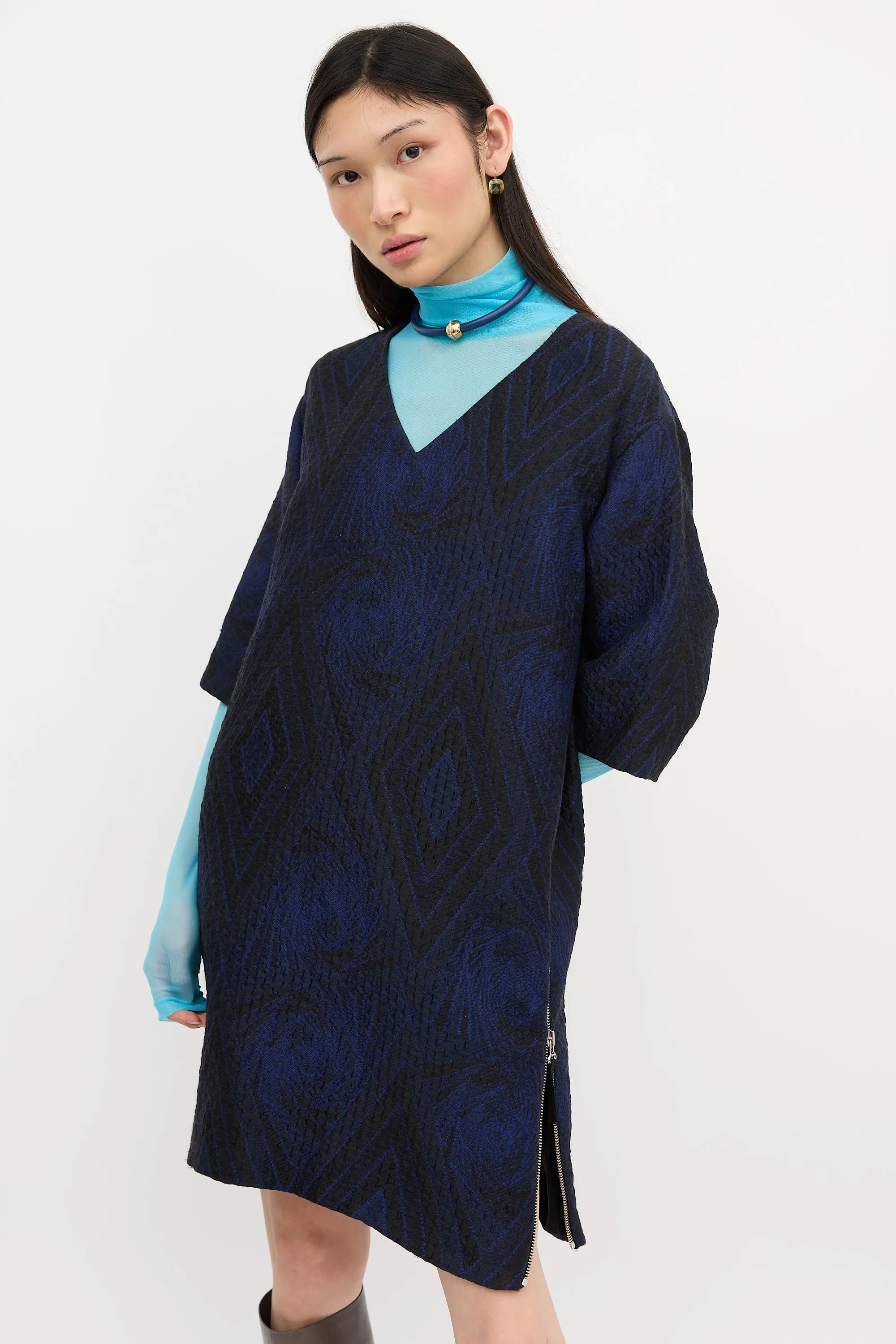 Cloque Zip Dress sold by VSP Consignment product image thumbnail 3