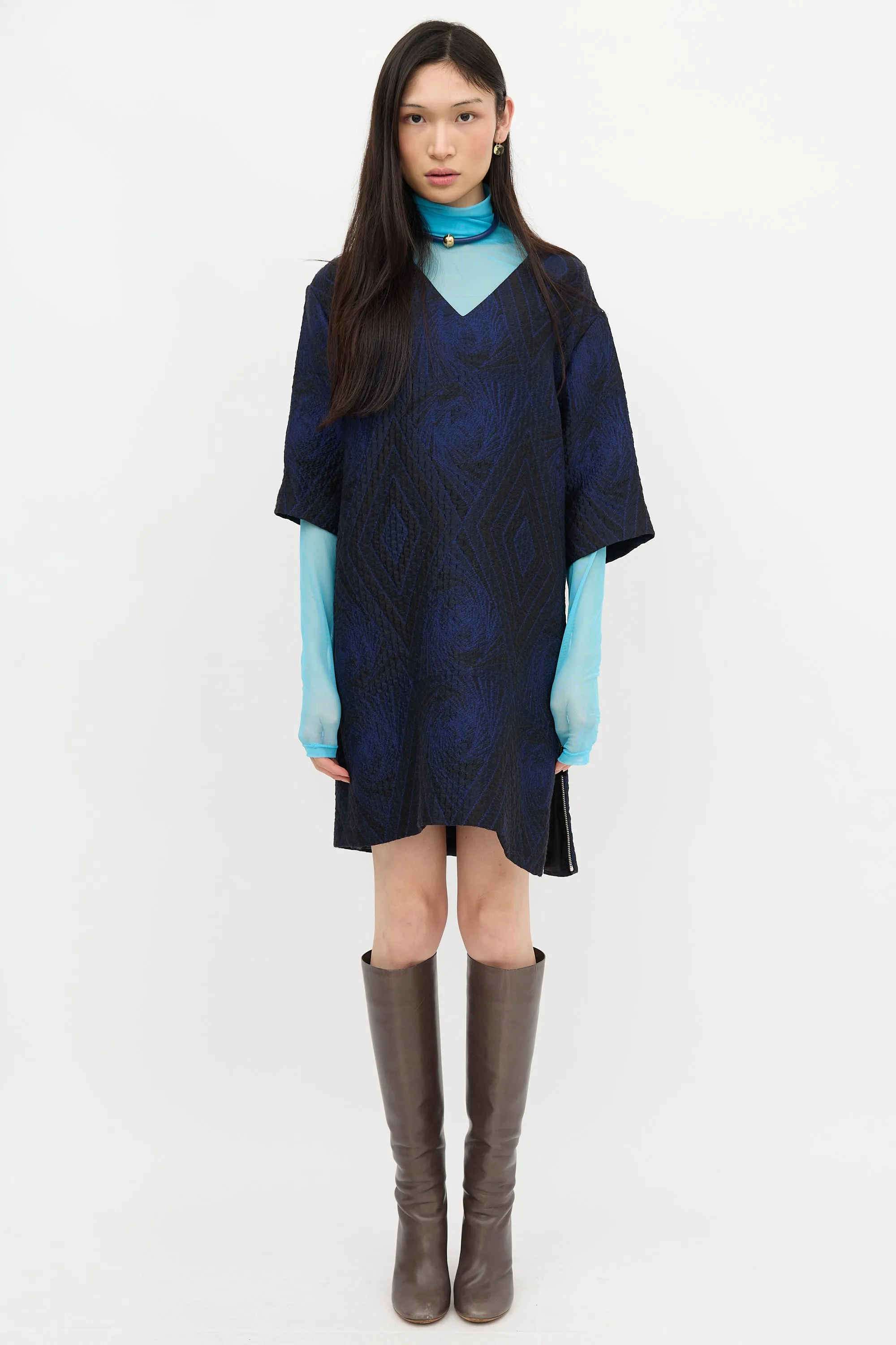 Cloque Zip Dress sold by VSP Consignment product image thumbnail 2