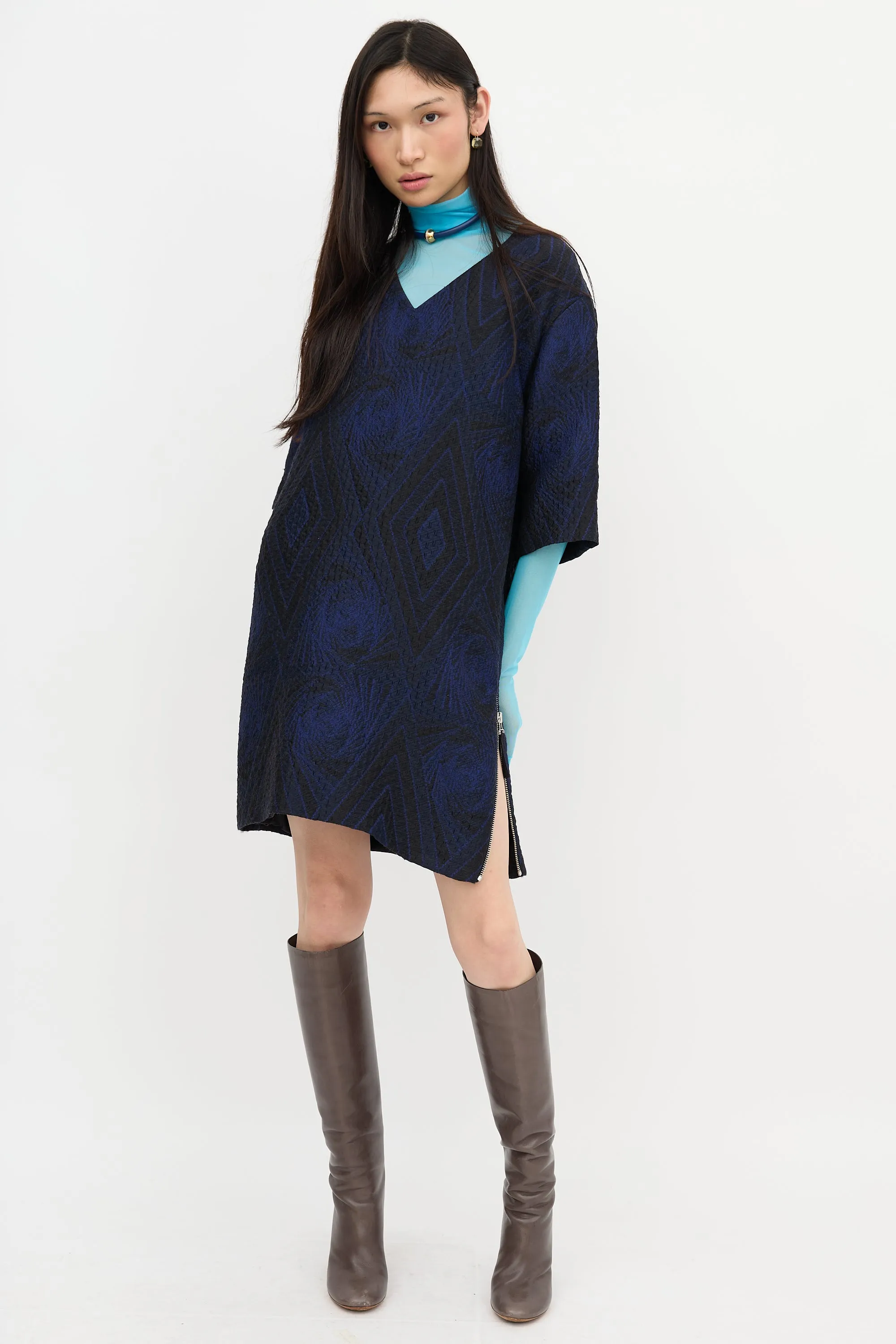 Cloque Zip Dress sold by VSP Consignment product image thumbnail 5