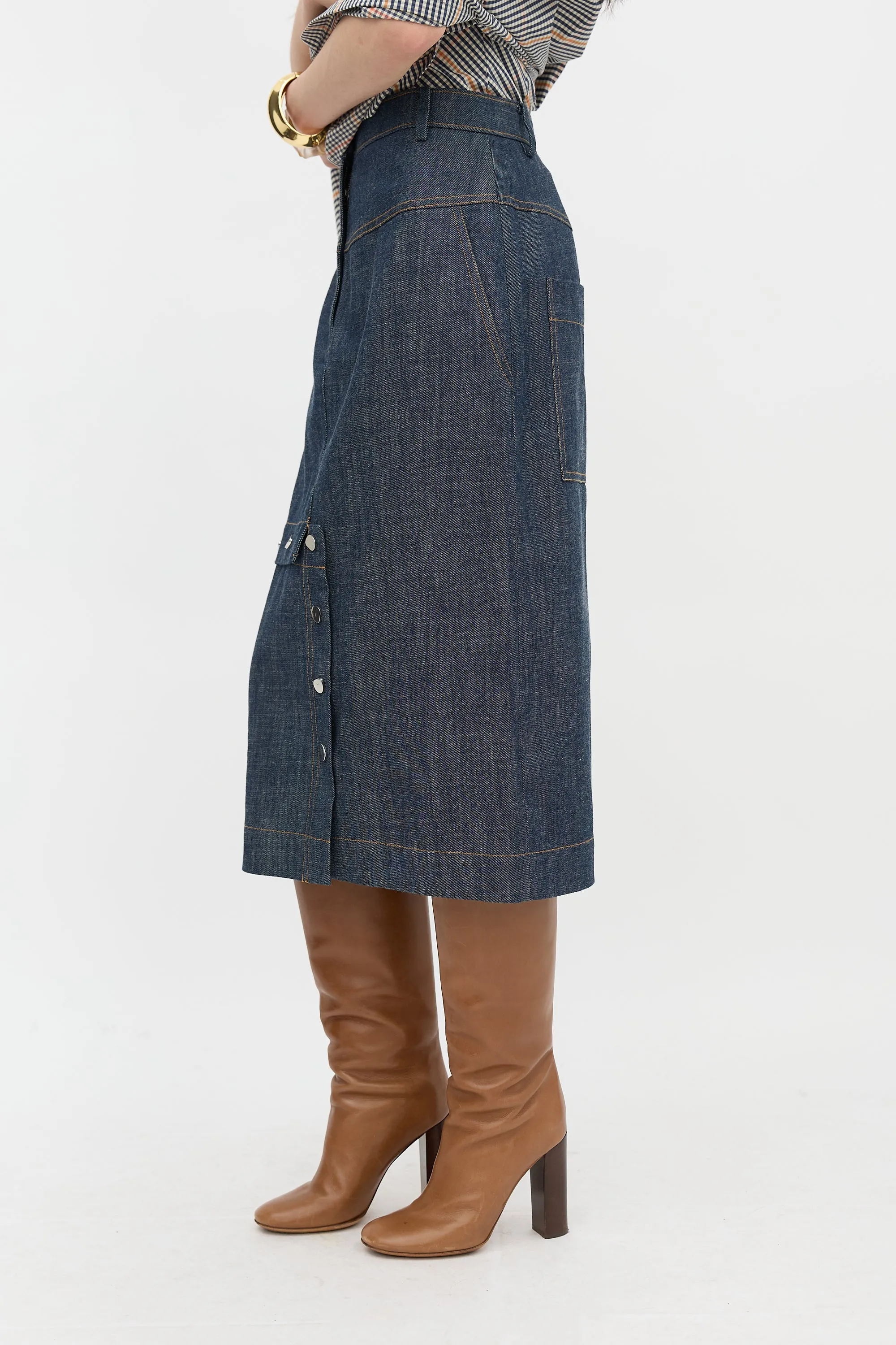 Denim Jamie Skirt sold by VSP Consignment product image thumbnail 3