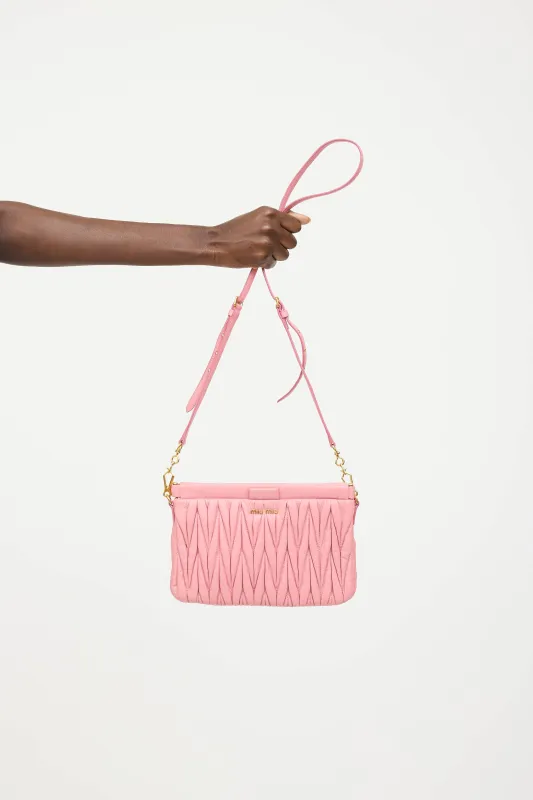 Matelasse Pleated Crossbody Bag made by Miu Miu