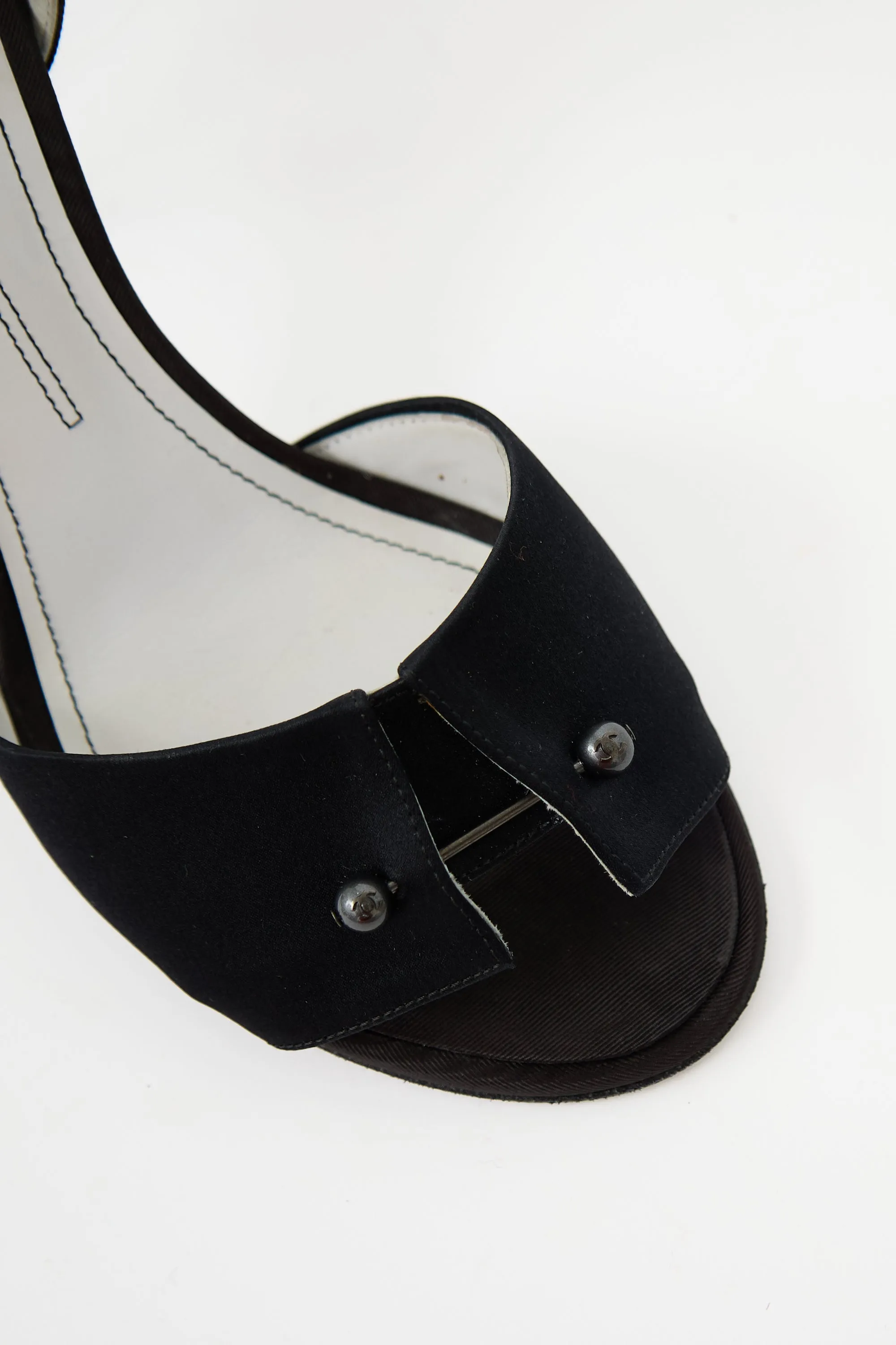 Satin Peep Toe Heel sold by VSP Consignment product image thumbnail 2