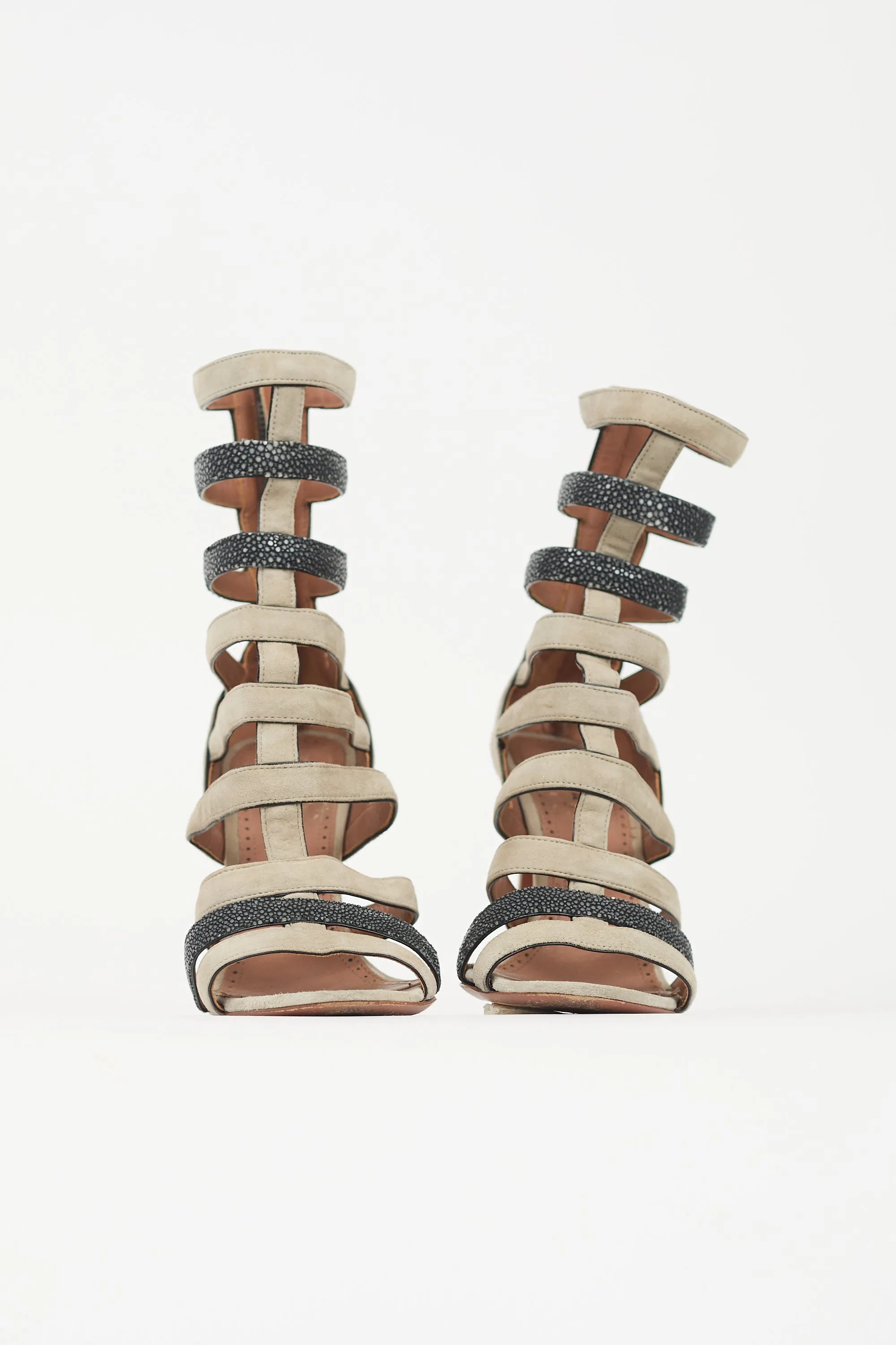 Suede Caged Sandal sold by VSP Consignment product image thumbnail 3