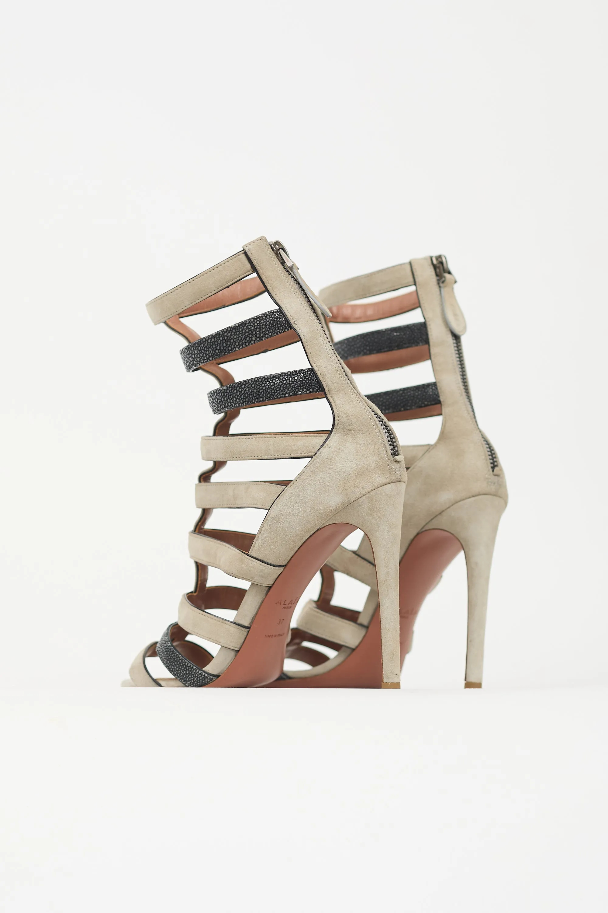 Suede Caged Sandal sold by VSP Consignment product image thumbnail 4