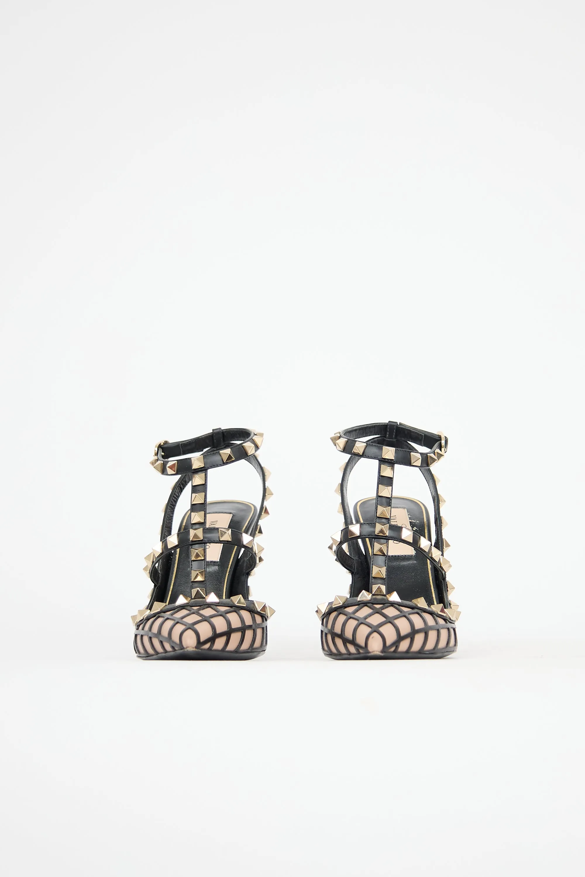 Leather Mesh Rockstud Pump sold by VSP Consignment product image thumbnail 3