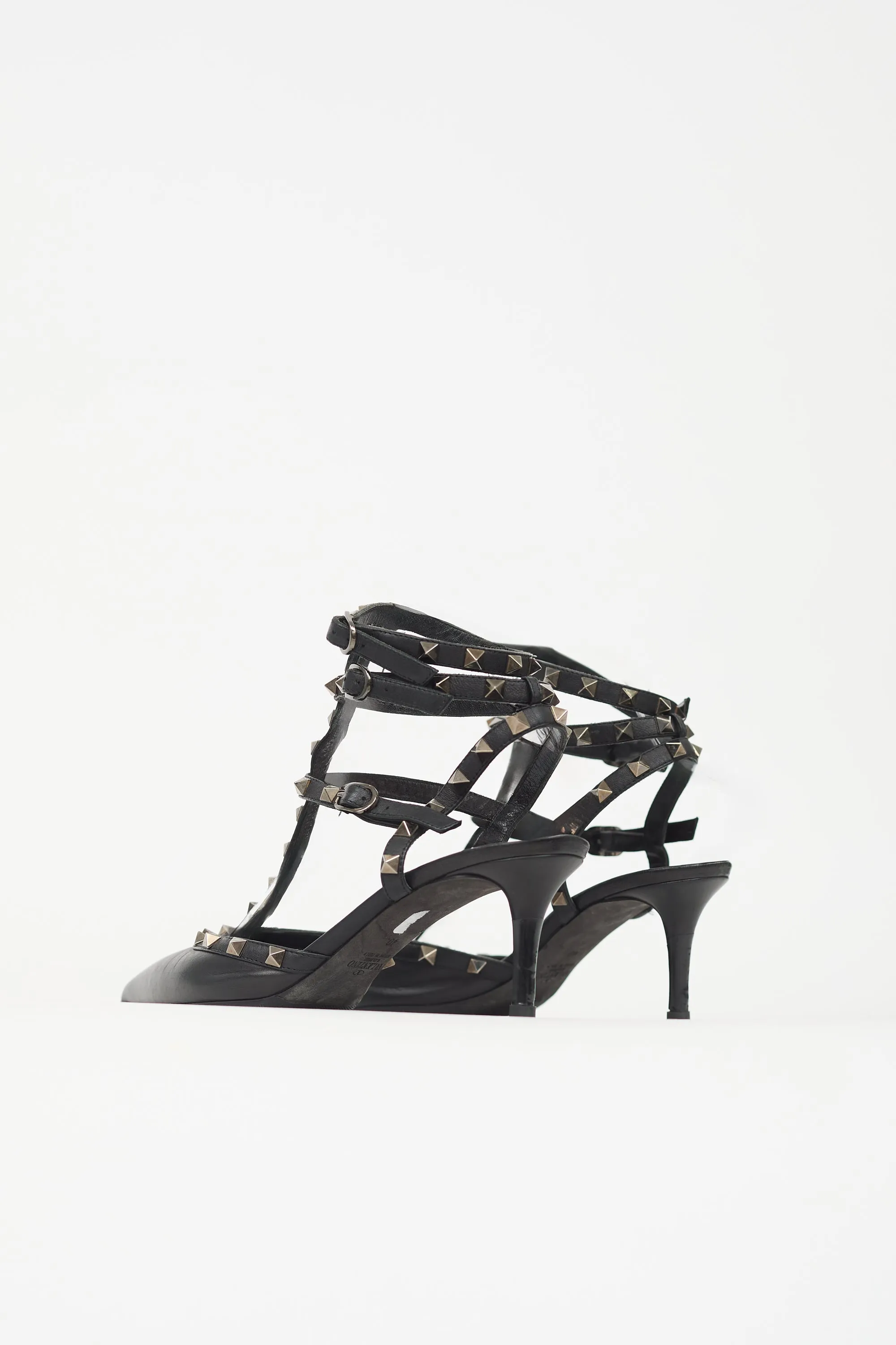 Leather Strappy Rockstud Pump sold by VSP Consignment product image thumbnail 4