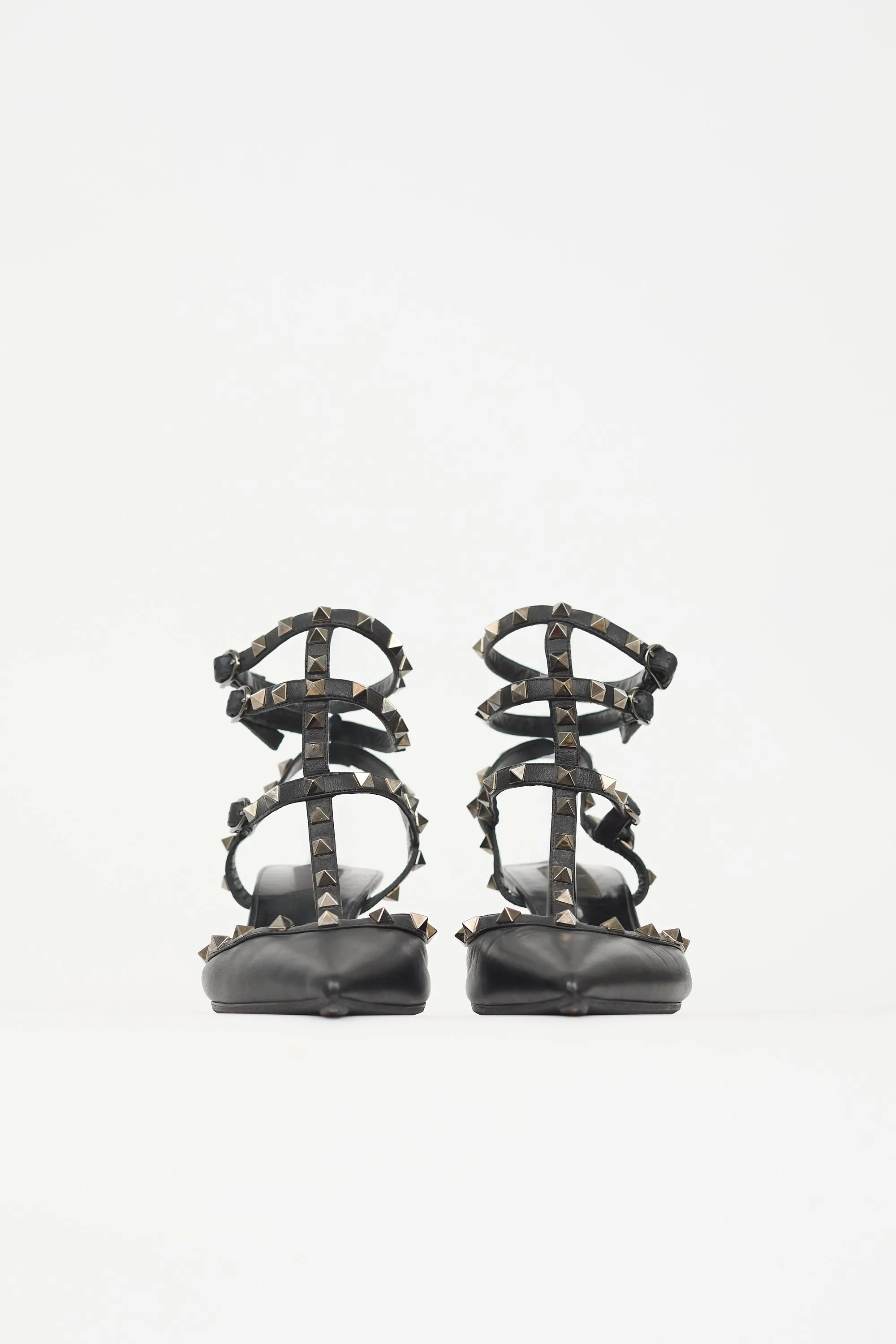 Leather Strappy Rockstud Pump sold by VSP Consignment product image thumbnail 3