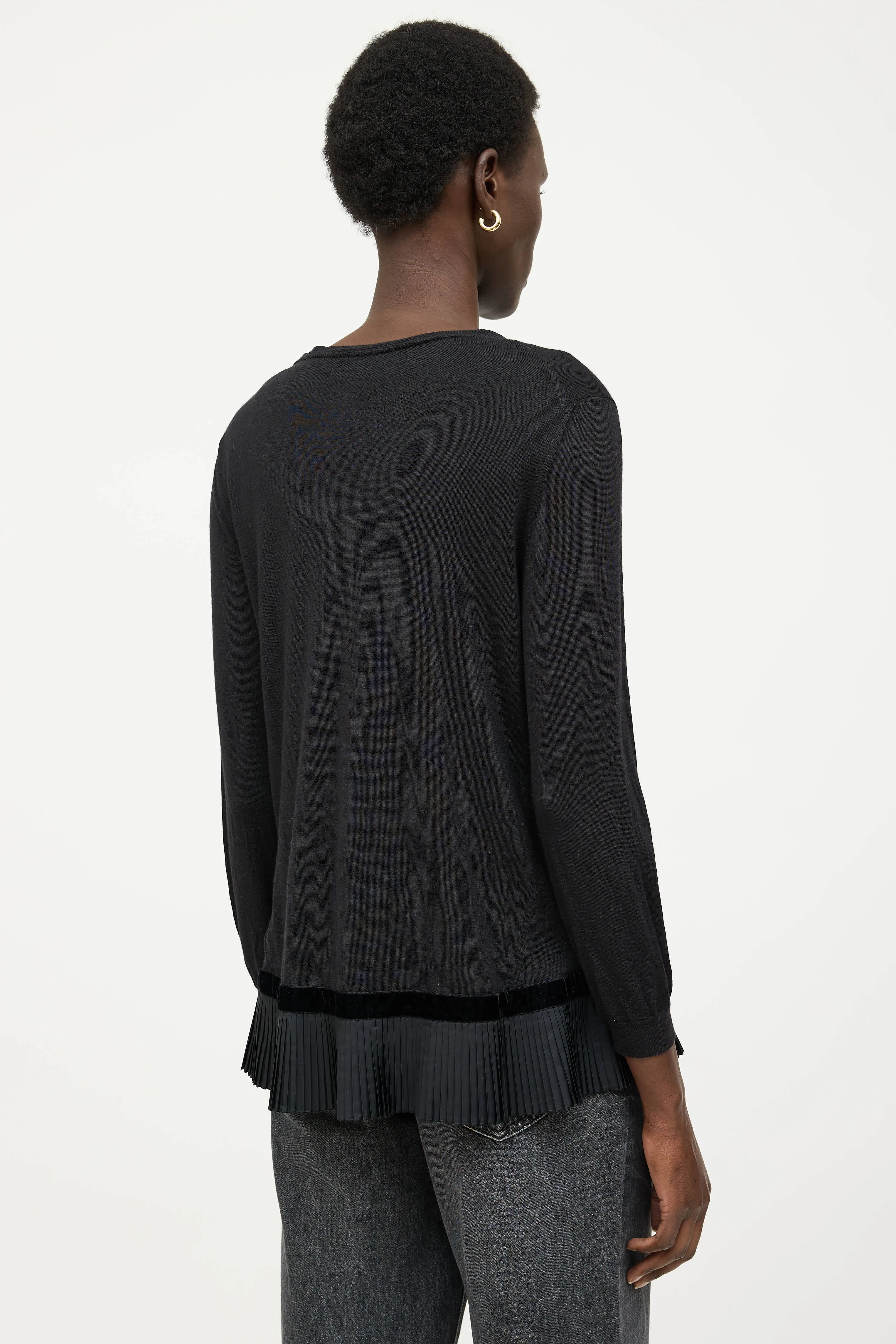 Tricot Pleated Knit Cardigan sold by VSP Consignment product image thumbnail 4