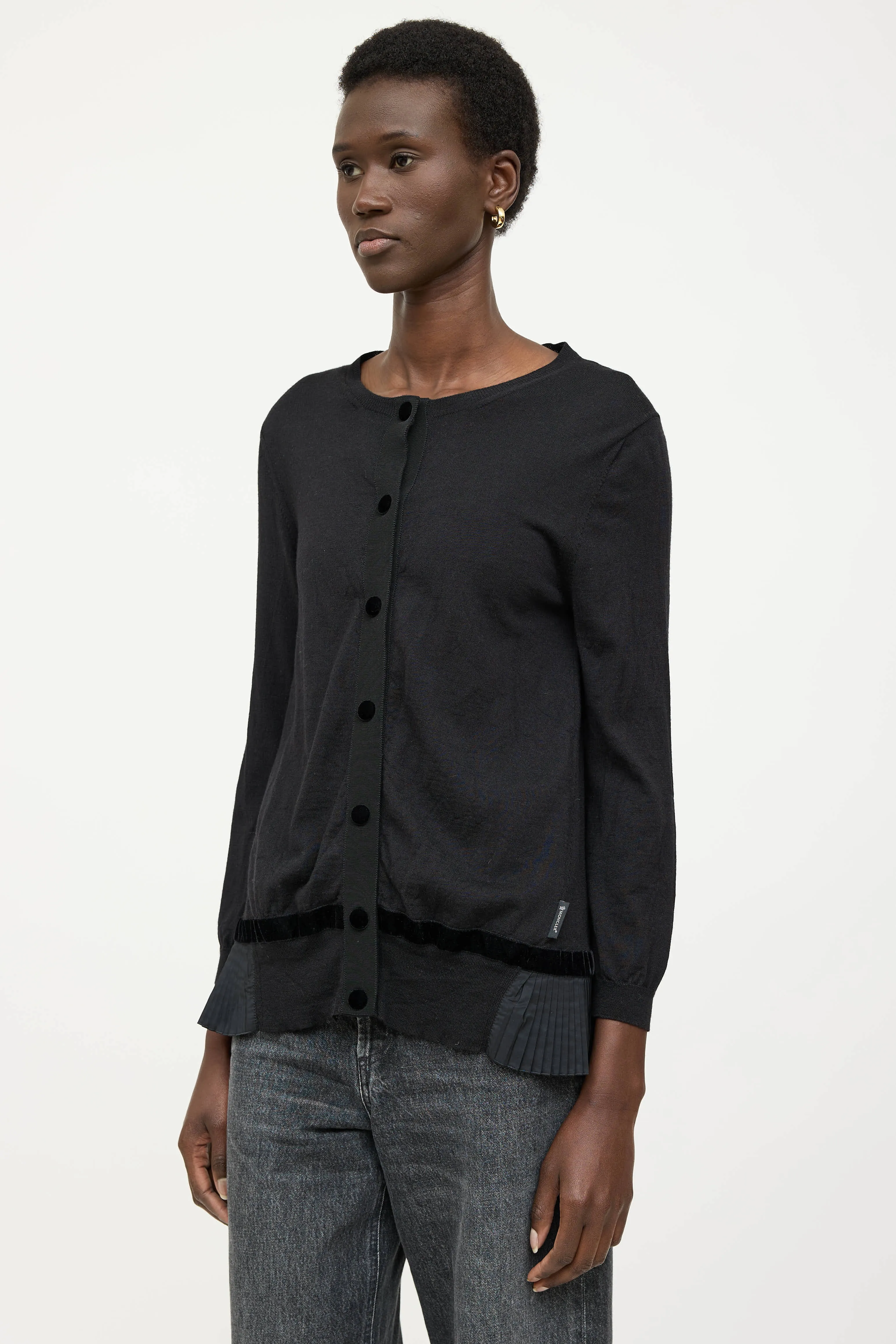 Tricot Pleated Knit Cardigan sold by VSP Consignment product image thumbnail 3