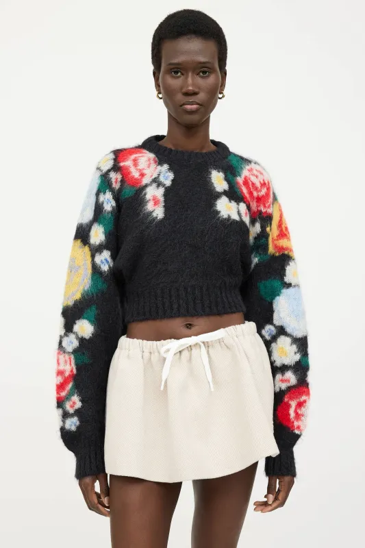 Floral Cropped Sweater sold by VSP Consignment