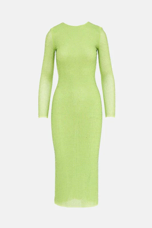 Sequin Hot Fix Mesh Dress sold by VSP Consignment