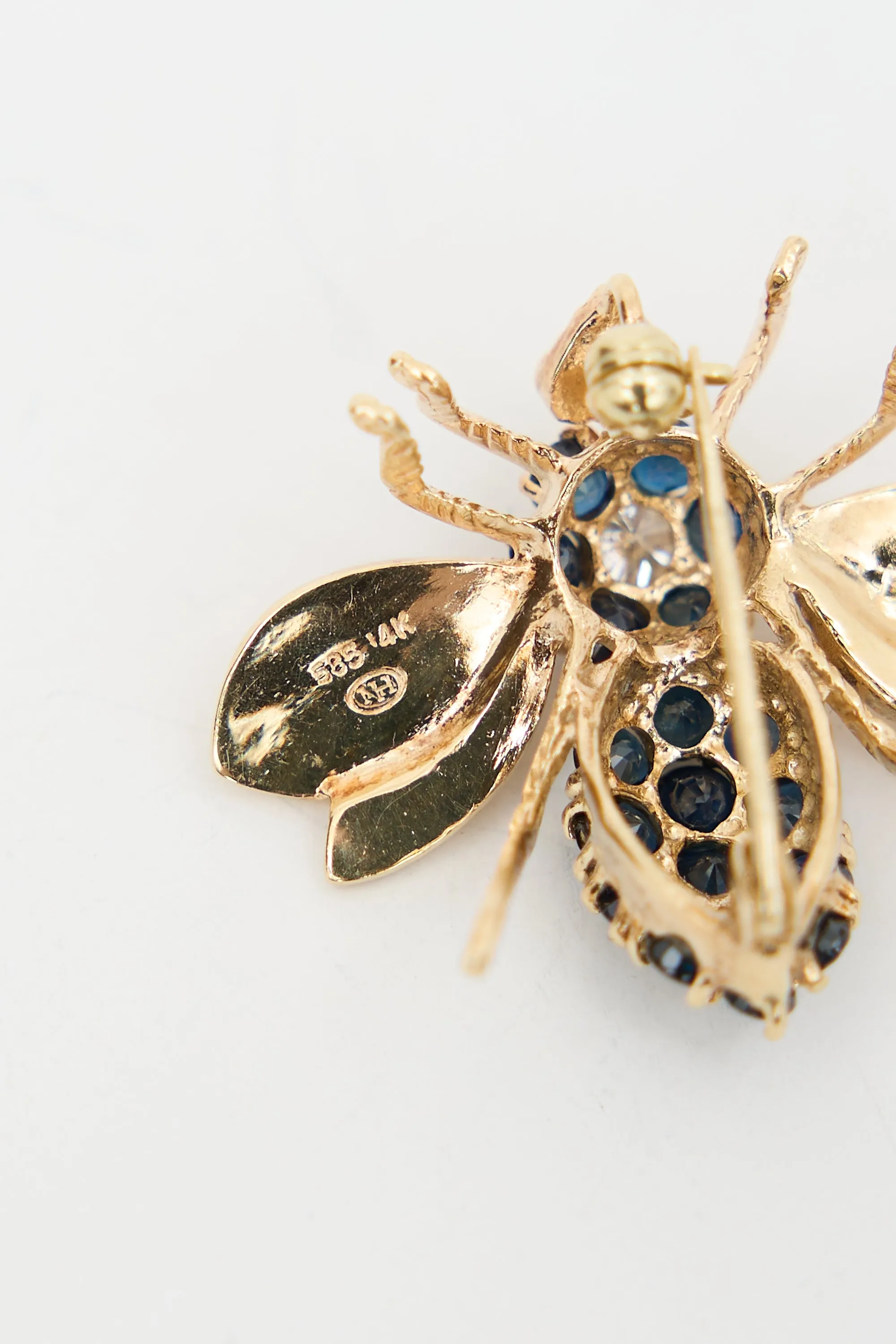 14k Gold & Sapphire Brooch sold by VSP Consignment product image thumbnail 4