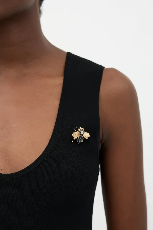 14k Gold & Sapphire Brooch sold by VSP Consignment