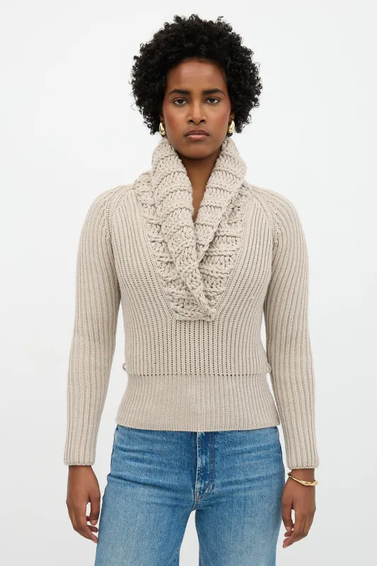 Wool Shawl Sweater sold by VSP Consignment