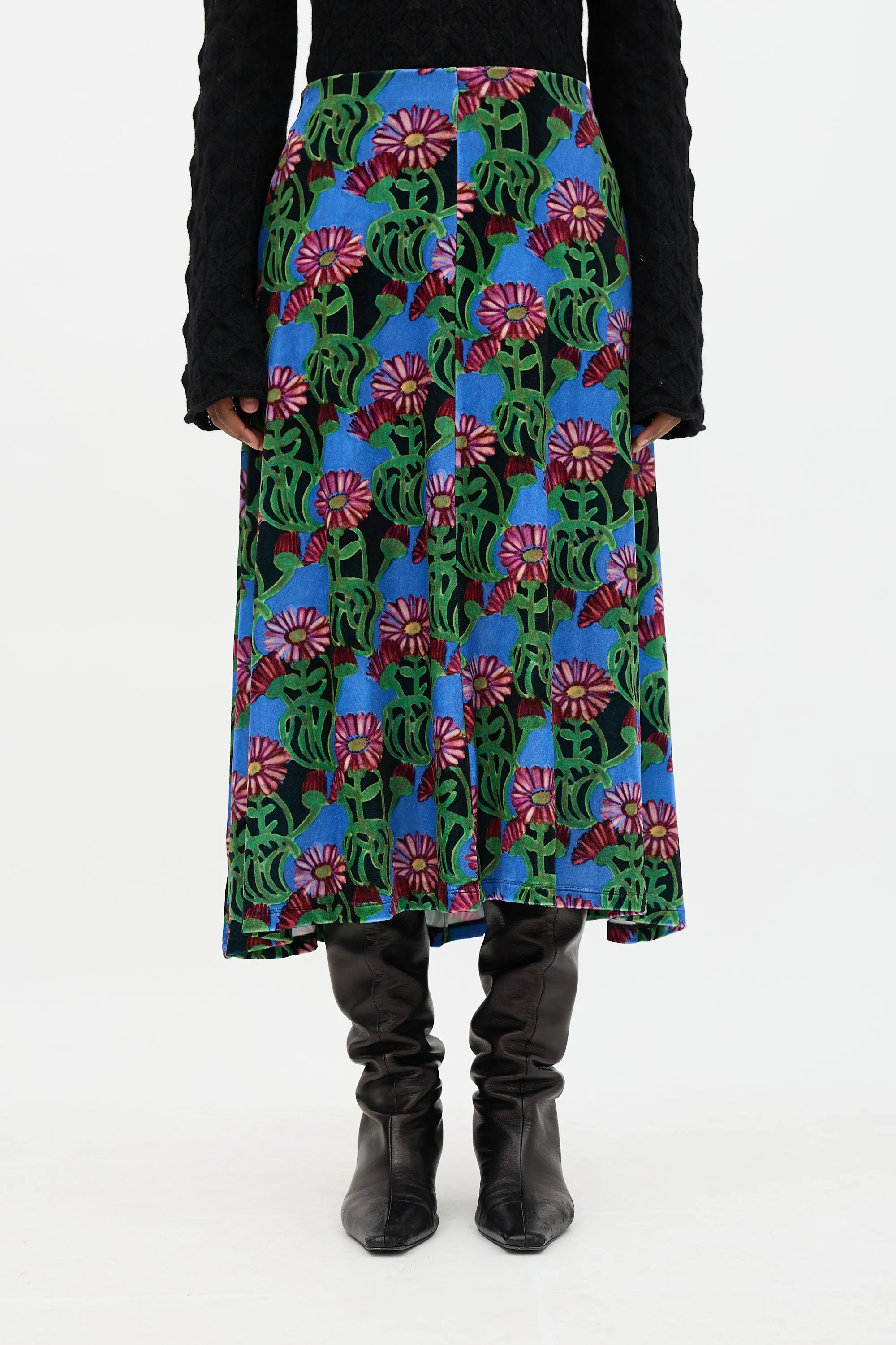Velvet Floral Kenny Skirt sold by VSP Consignment