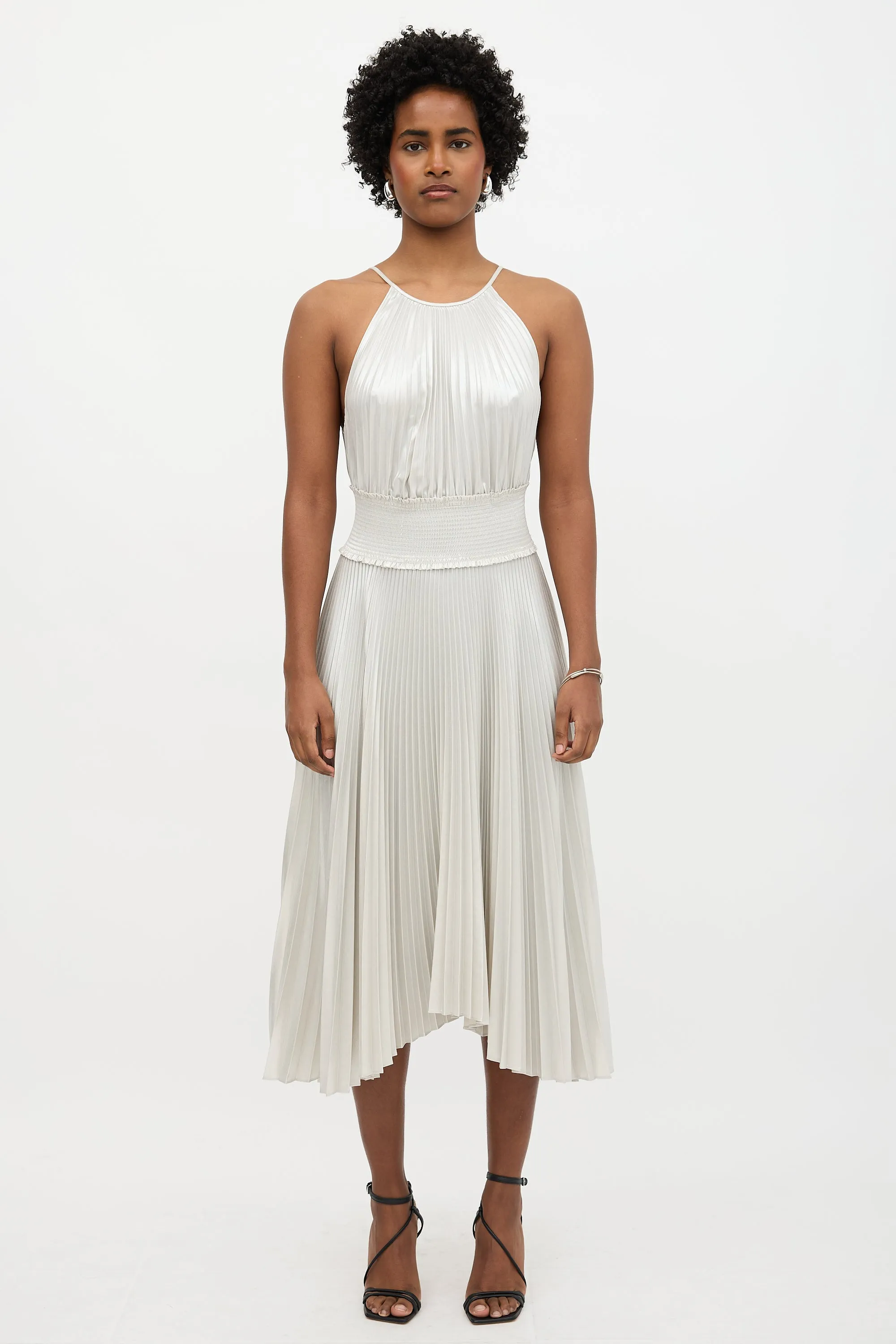 Lamé Weston Pleated Dress sold by VSP Consignment