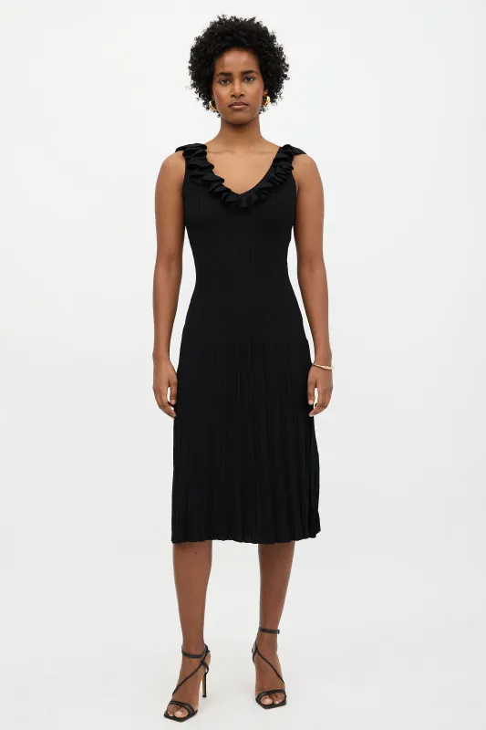 Ruffled Ribbed Knit Dress sold by VSP Consignment