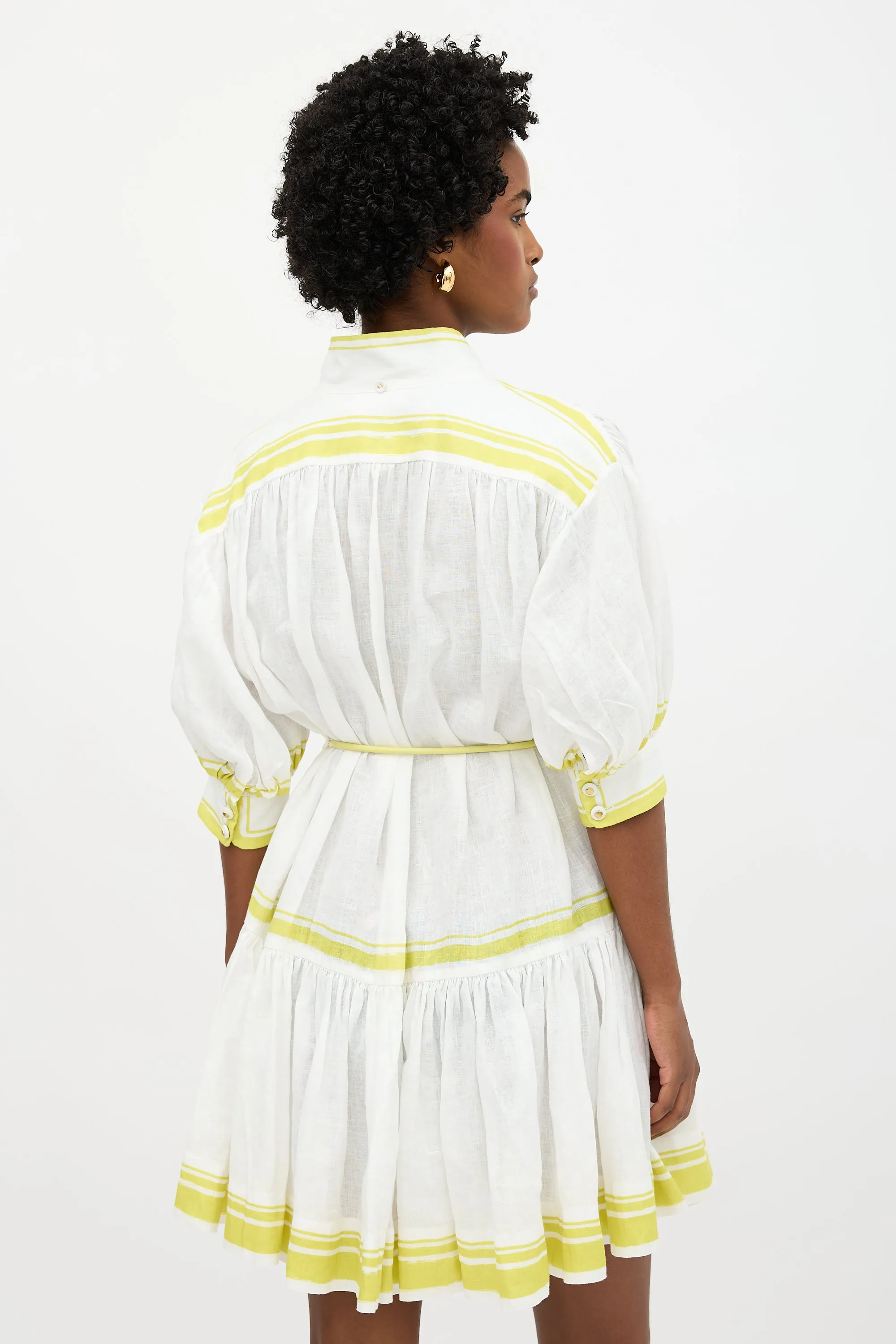 Linen Stripe Dress sold by VSP Consignment product image thumbnail 4