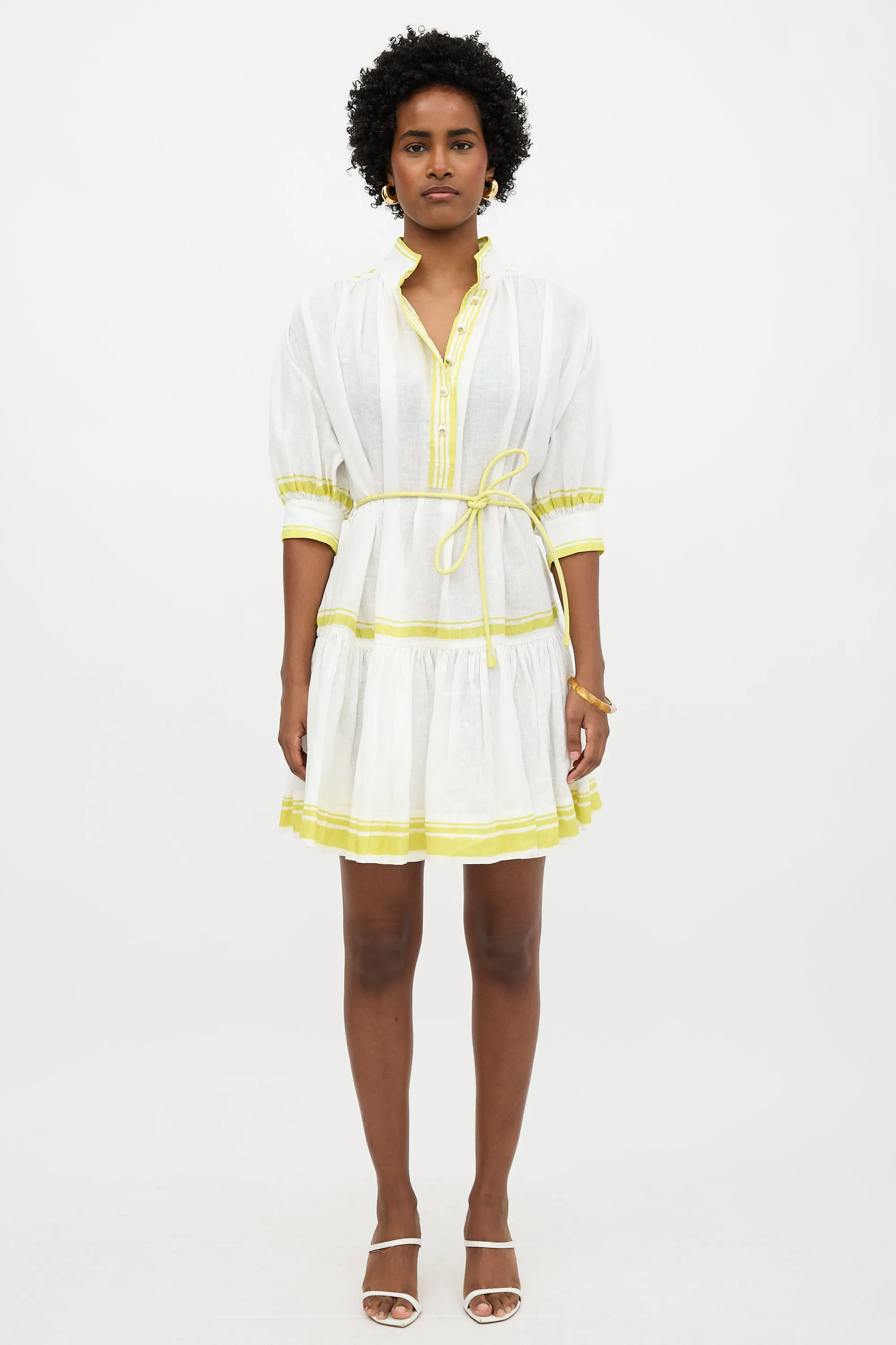 Linen Stripe Dress sold by VSP Consignment product image thumbnail 2