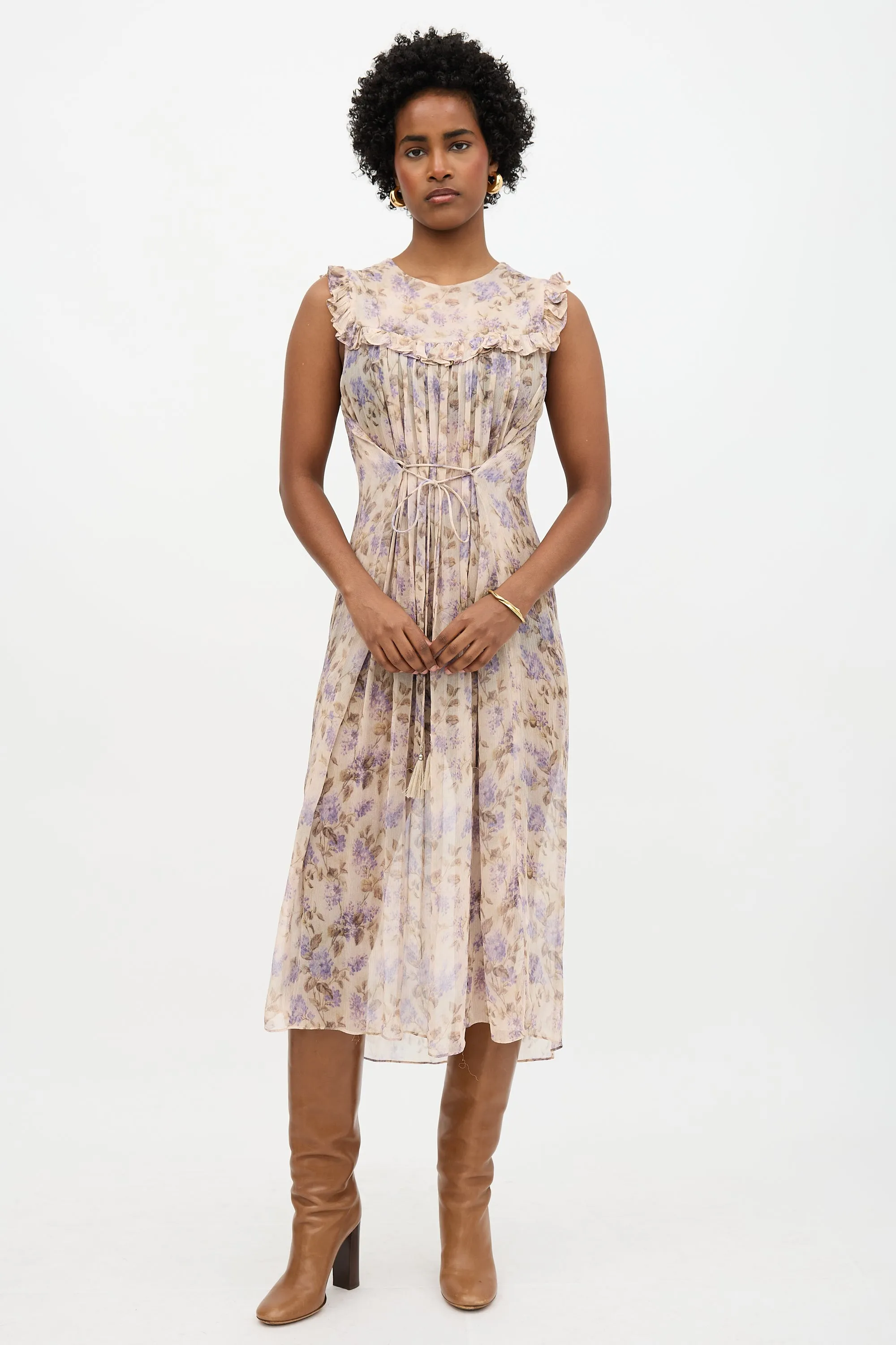 Floral Stranded Bib Dress sold by VSP Consignment product image thumbnail 5