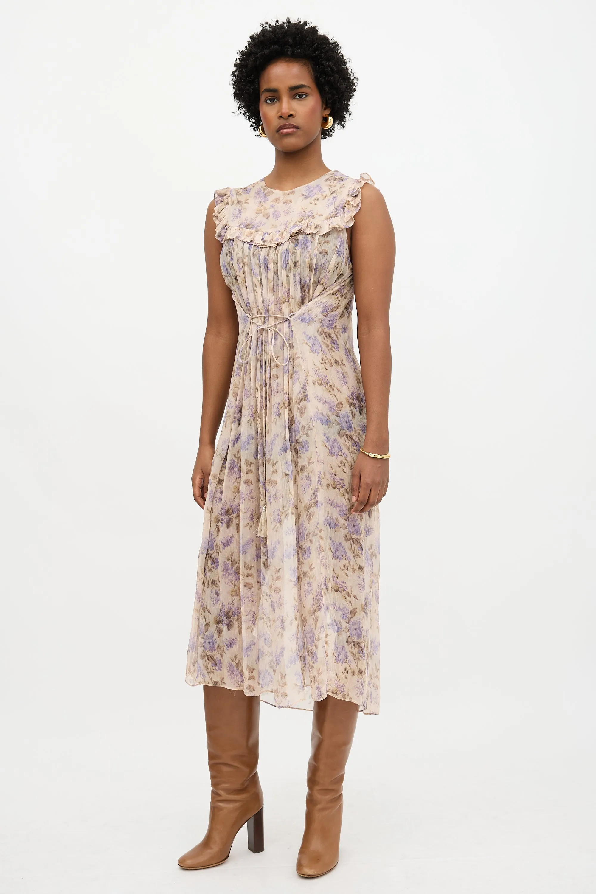 Floral Stranded Bib Dress sold by VSP Consignment product image thumbnail 3