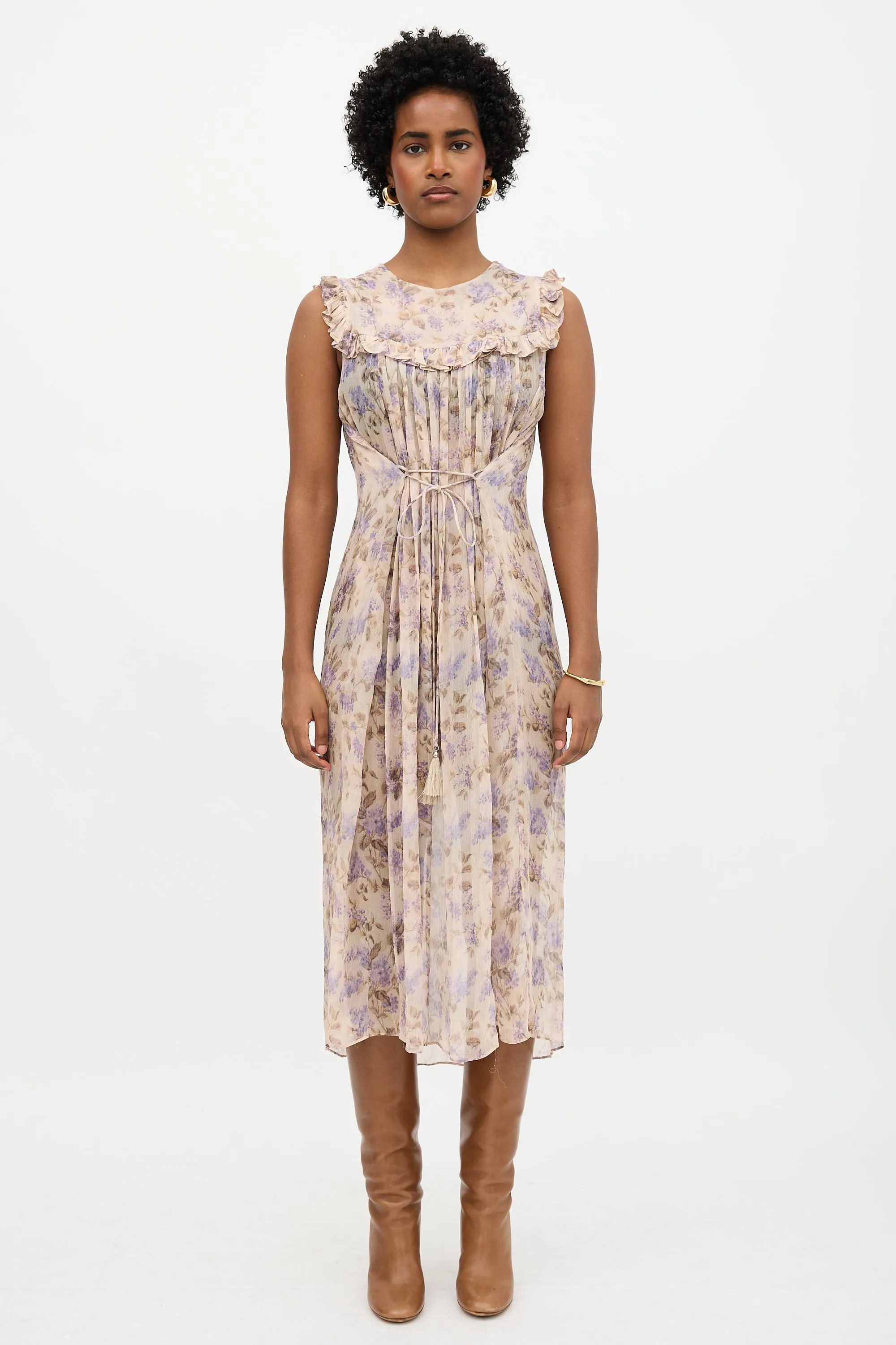 Floral Stranded Bib Dress sold by VSP Consignment